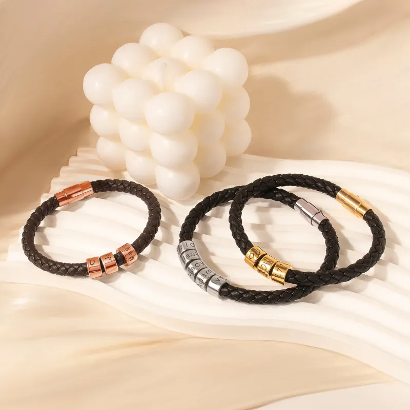 Custom Braided Rope Bead Bracelet sold by Anavia