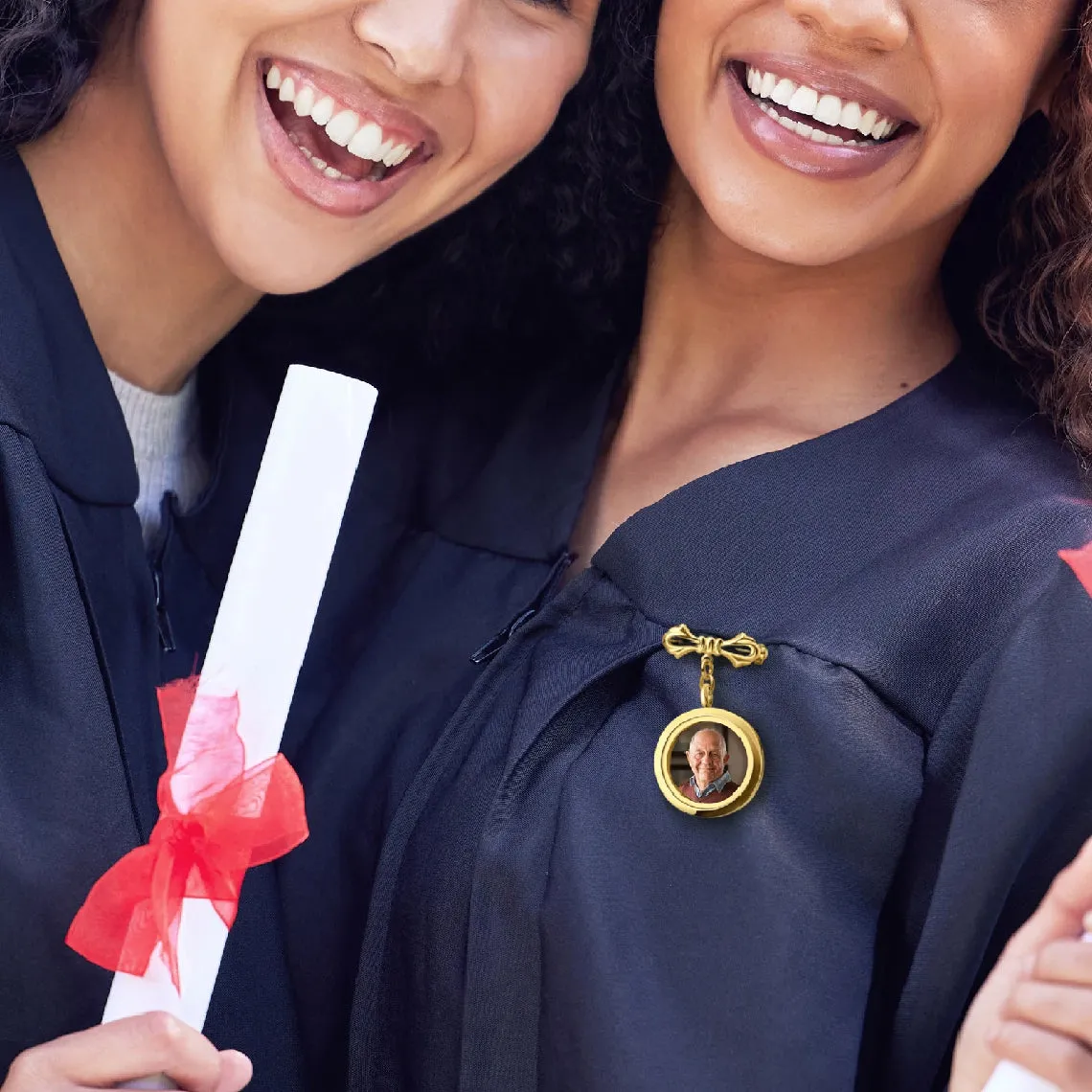 Graduation Lapel Photo Locket Pin sold by Anavia