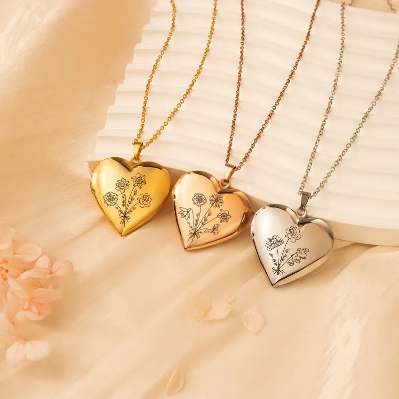 Build Your Own Bouquet Locket Necklace sold by Anavia