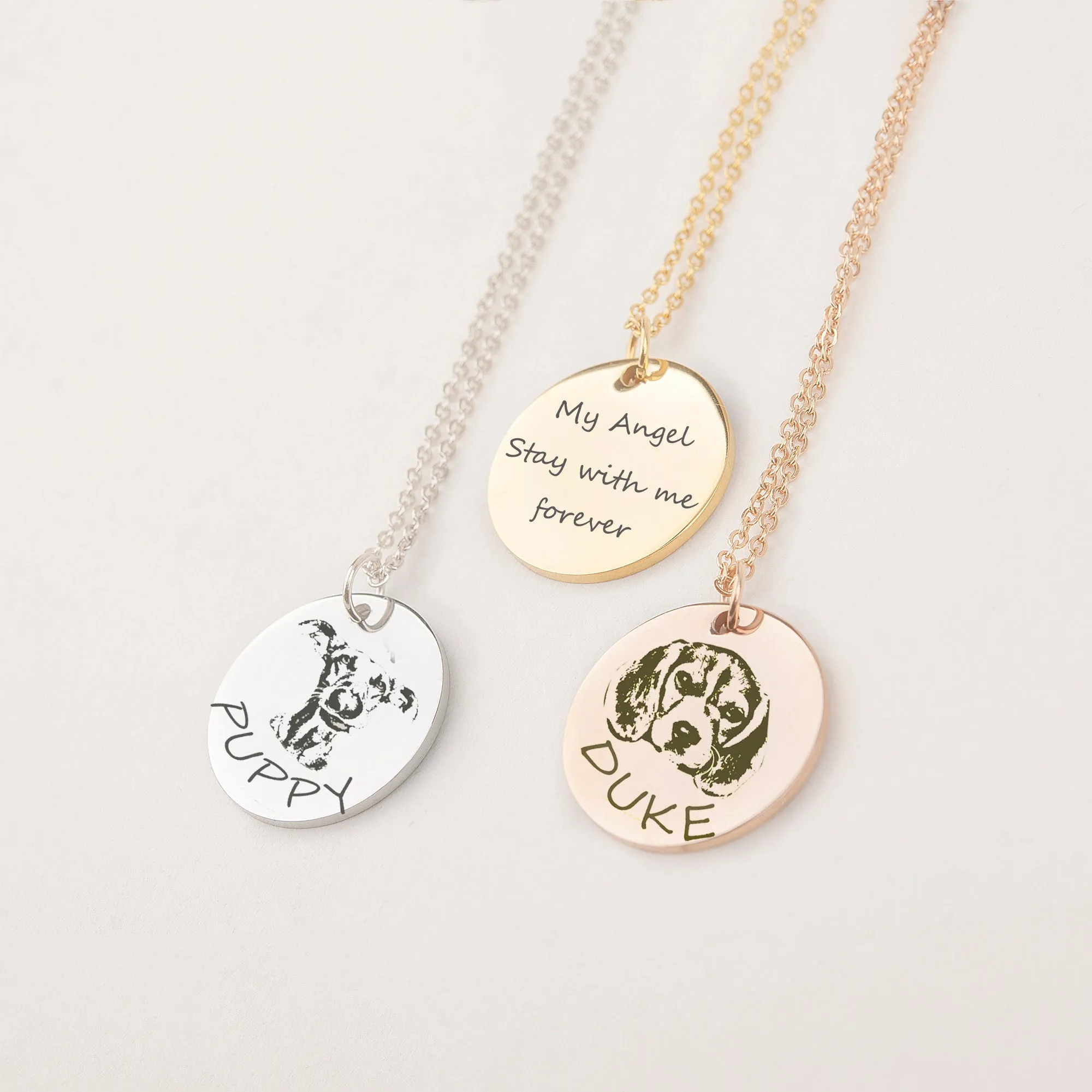 Round Pet Portrait Necklace sold by Anavia product image thumbnail 5