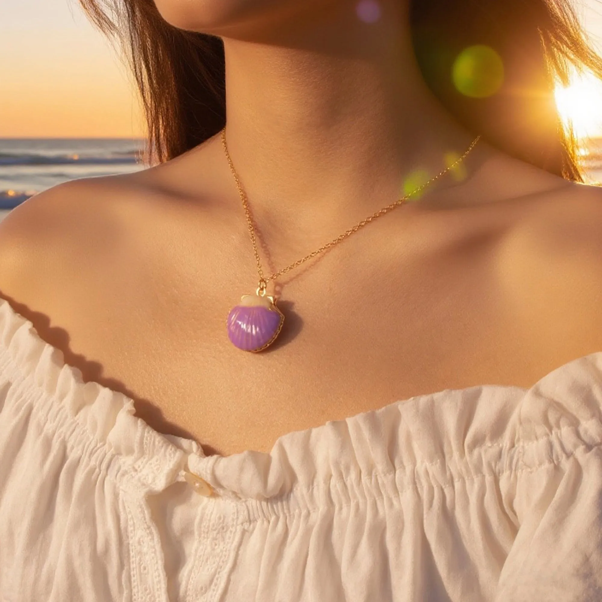 Custom Seashell Pet Photo Locket Necklace sold by Anavia product image thumbnail 2