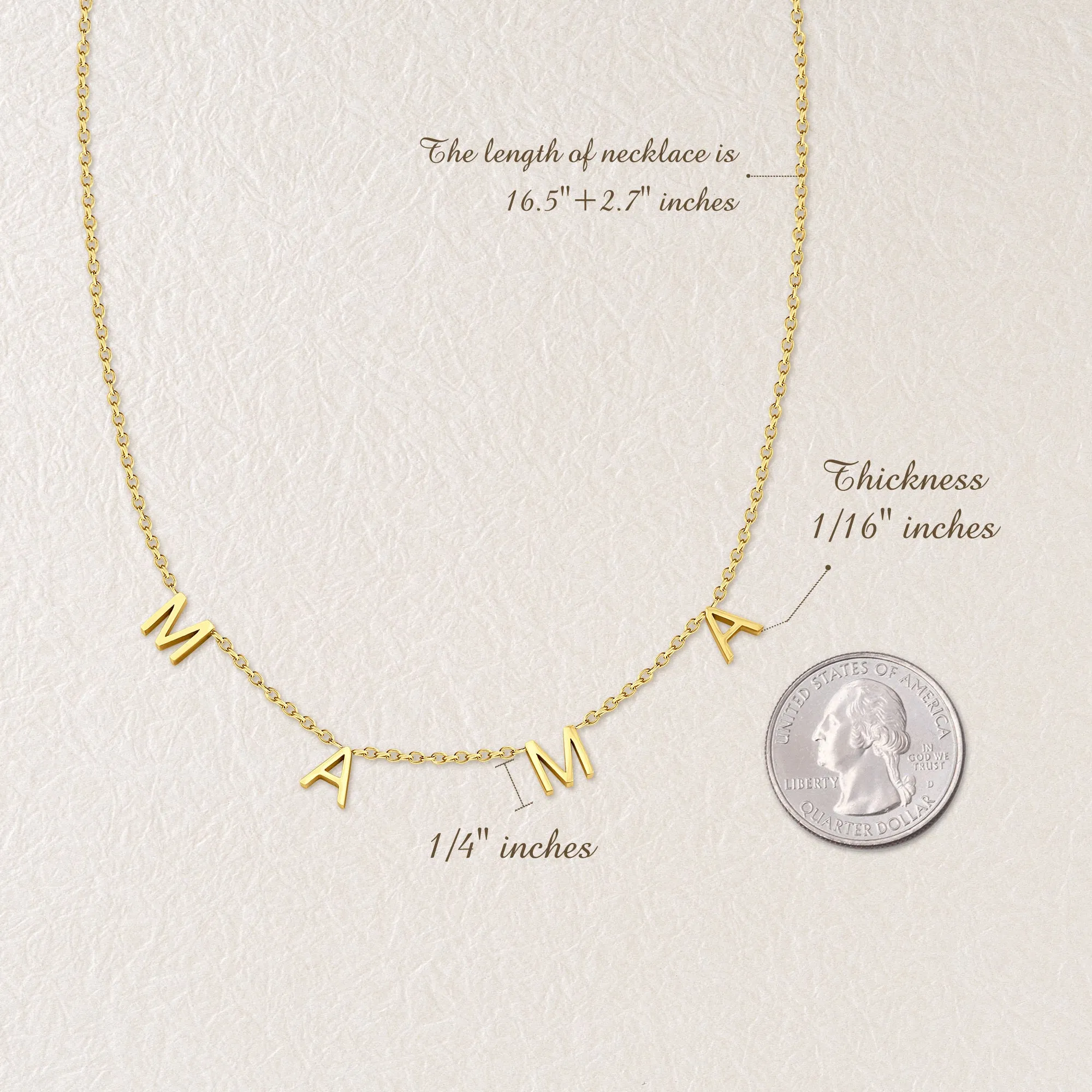 To my Beautiful Mom MAMA Necklace sold by Anavia product image thumbnail 3