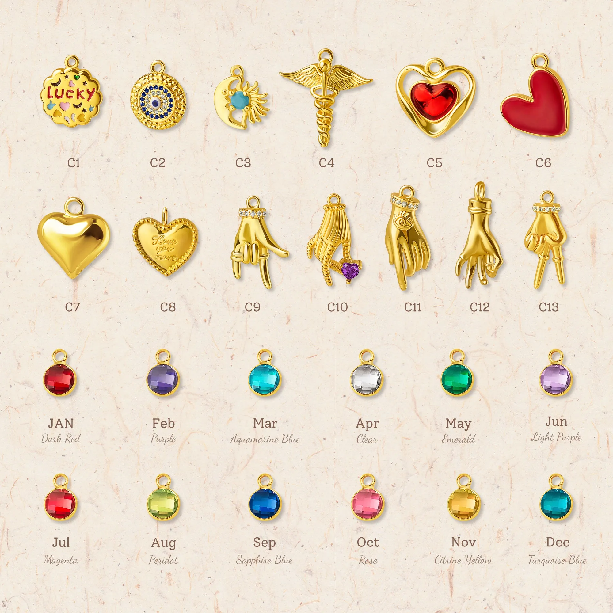 Gold Brass Charms sold by Anavia product image thumbnail 5