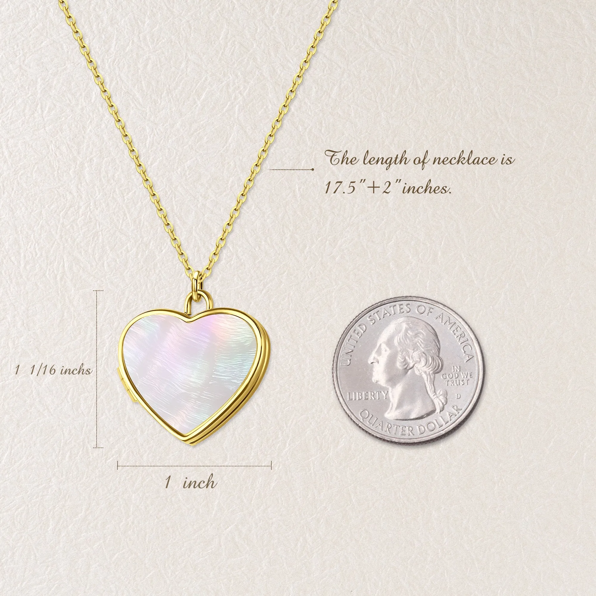 Pearl Heart Pet Memorial Photo Locket Necklace sold by Anavia product image thumbnail 3