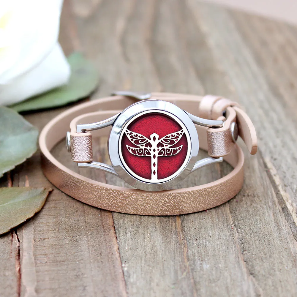 Dragonfly Double Strap Leather Bracelet sold by Anavia product image thumbnail 2