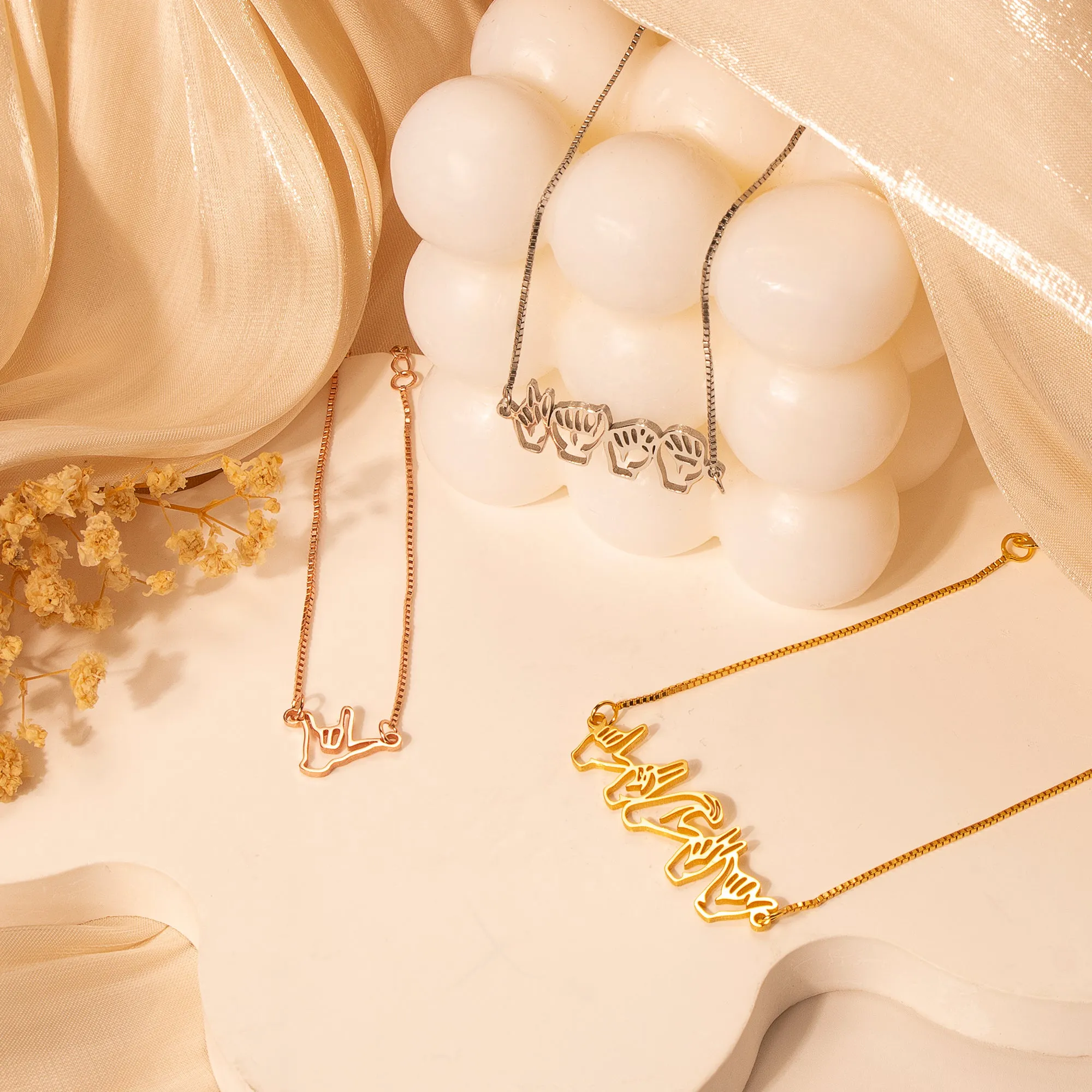 Custom Sign Language Bracelet sold by Anavia product image thumbnail 5