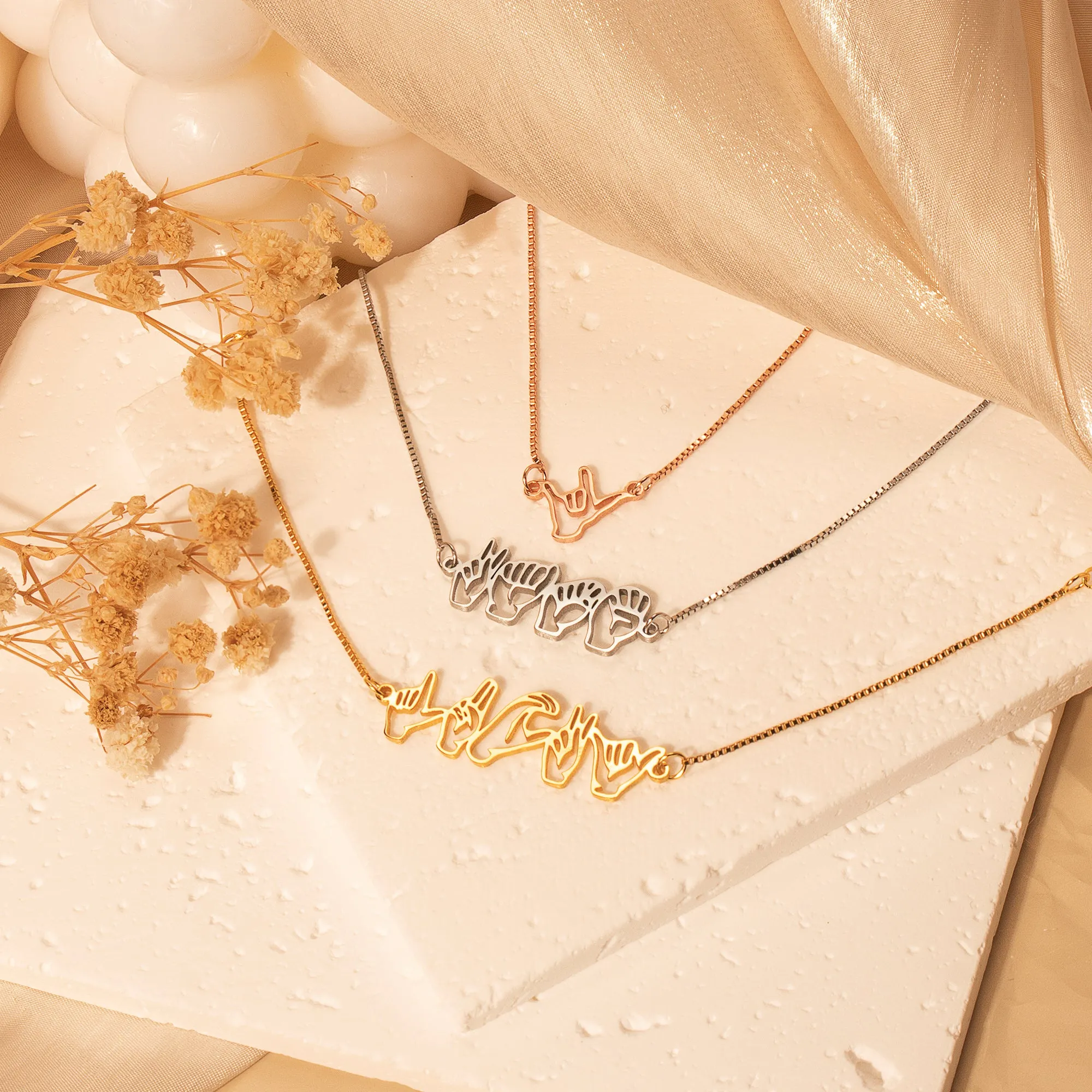 Custom Sign Language Bracelet sold by Anavia product image thumbnail 2