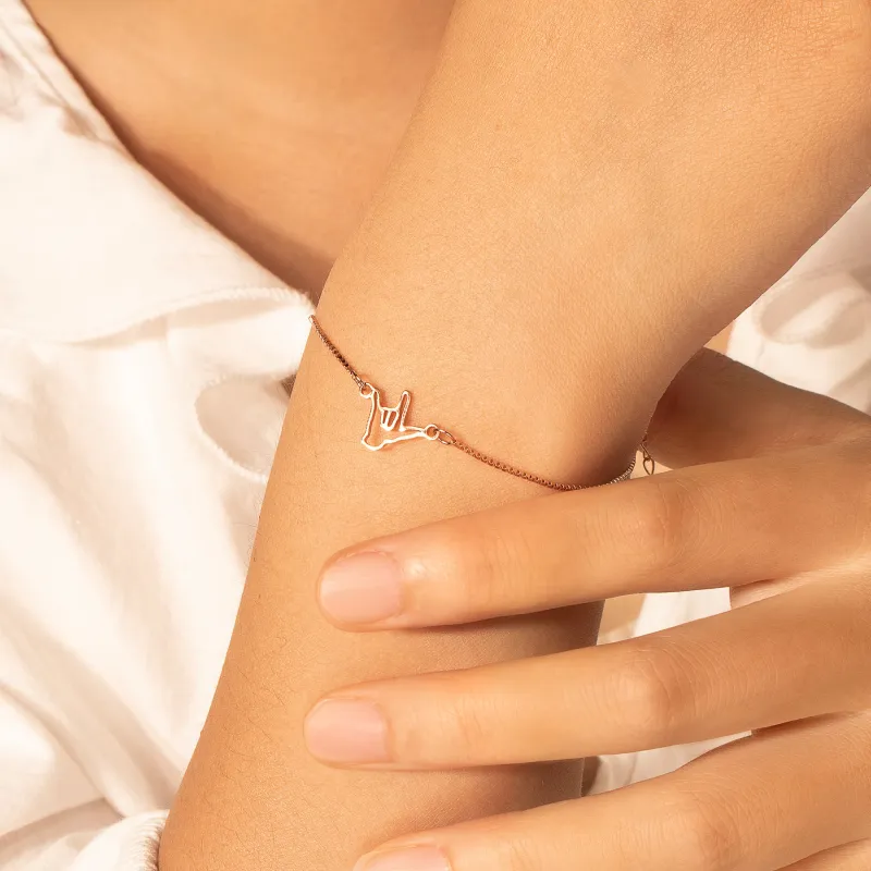 Custom Sign Language Bracelet sold by Anavia