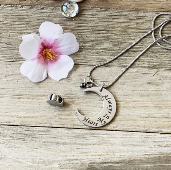 Always in my Heart Moon Memorial Necklace sold by Anavia product image thumbnail 3