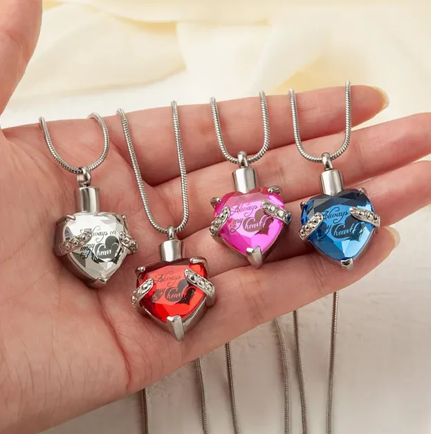 Crystal Always in my Heart Memorial Necklace sold by Anavia product image thumbnail 2