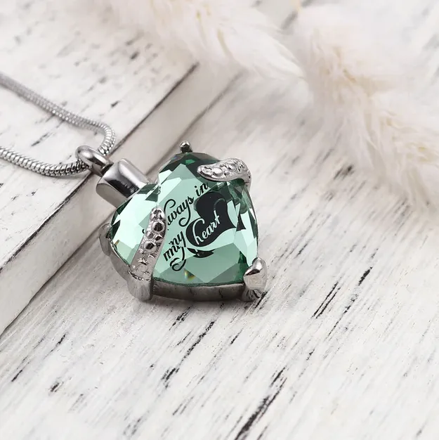 Crystal Always in my Heart Memorial Necklace sold by Anavia product image thumbnail 3