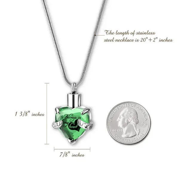 Crystal Always in my Heart Memorial Necklace sold by Anavia product image thumbnail 4