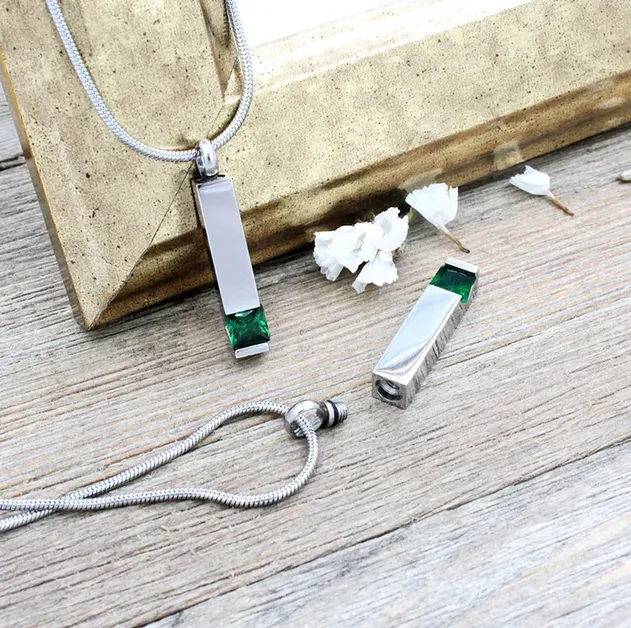 Birthstone Bar Memorial Necklace sold by Anavia product image thumbnail 5