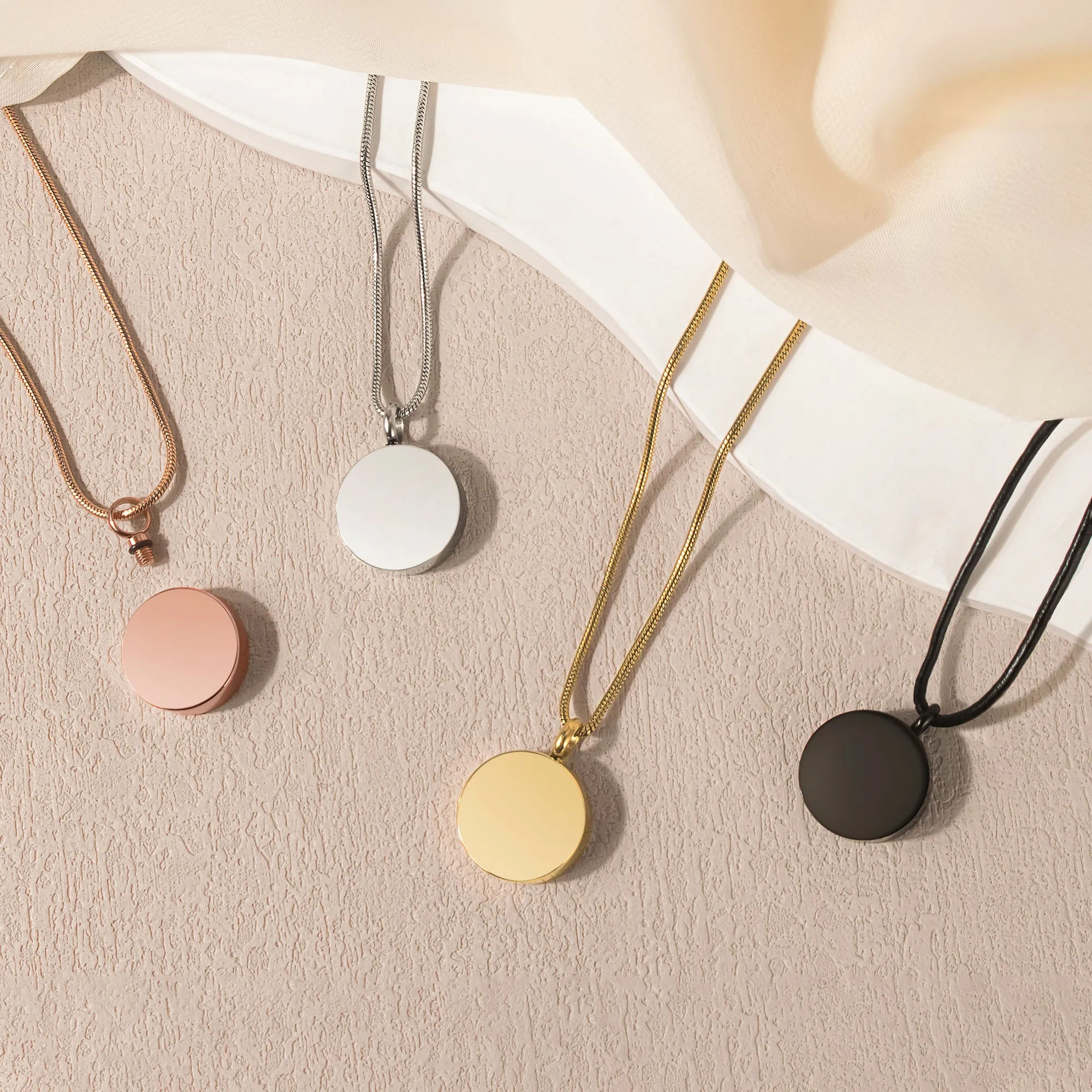 Classic Round Memorial Keepsake Necklace sold by Anavia product image thumbnail 4