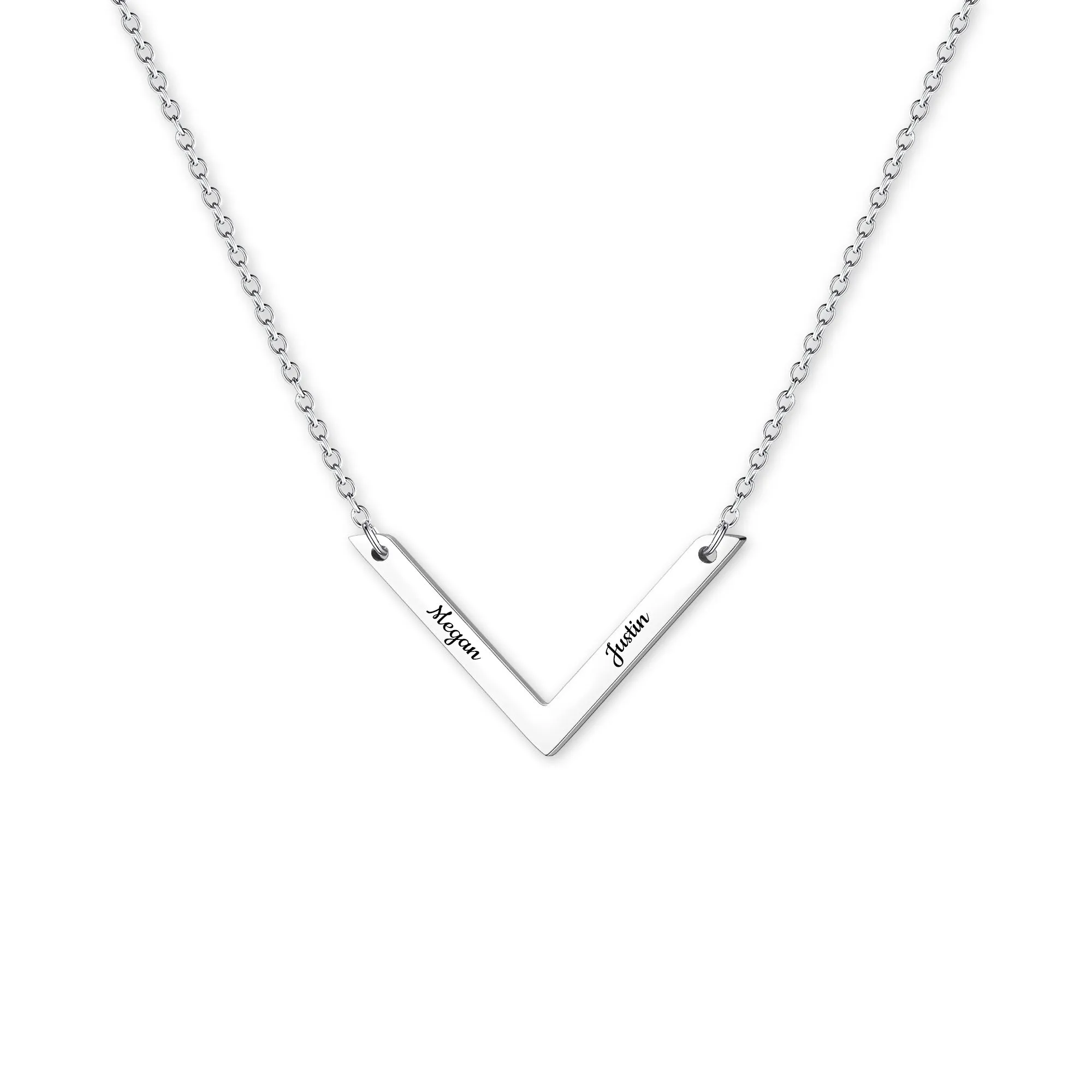 Custom V Bar Necklace sold by Anavia