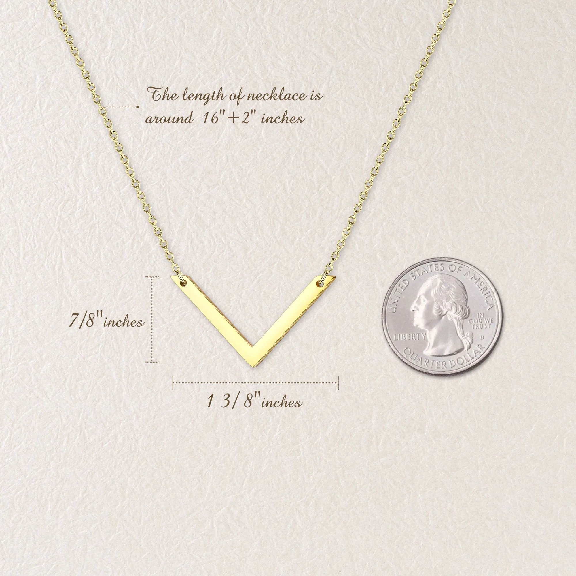 Custom V Bar Necklace sold by Anavia product image thumbnail 3