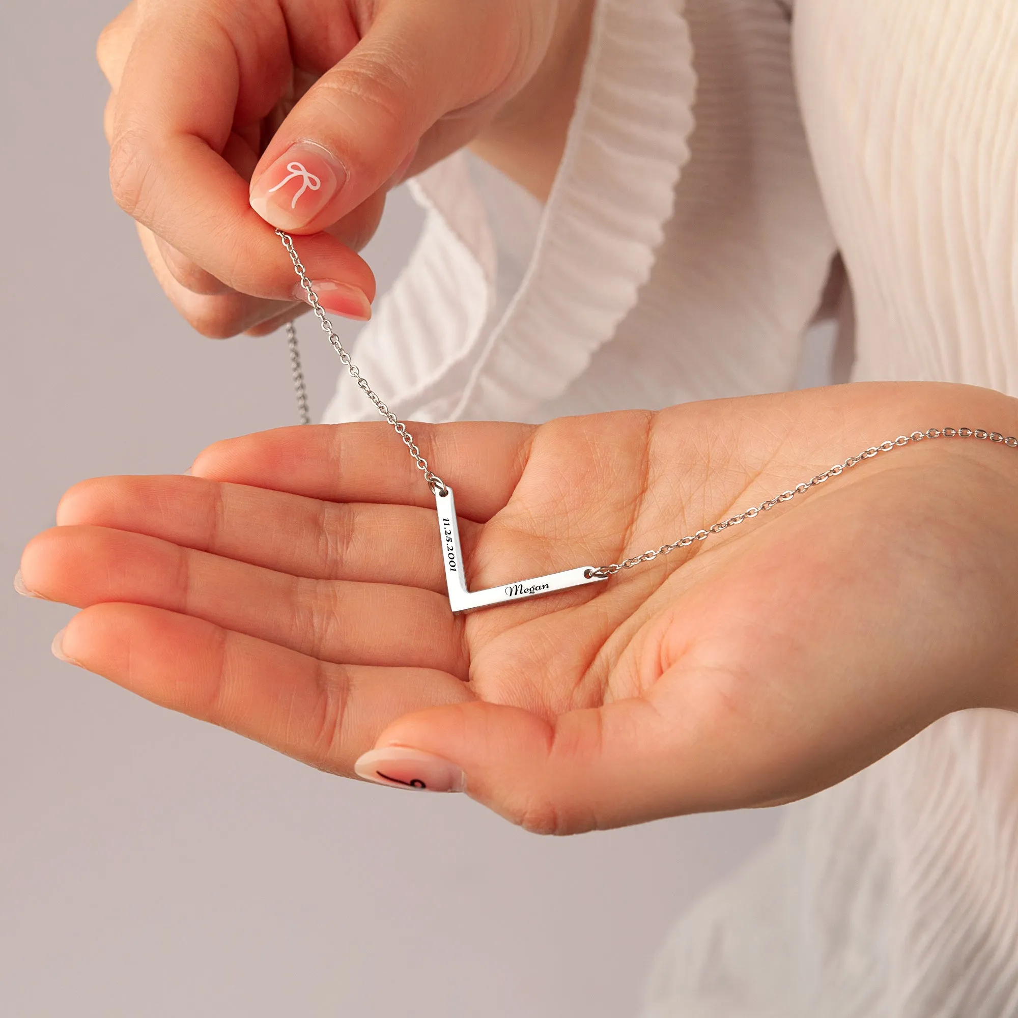Custom V Bar Necklace sold by Anavia product image thumbnail 4