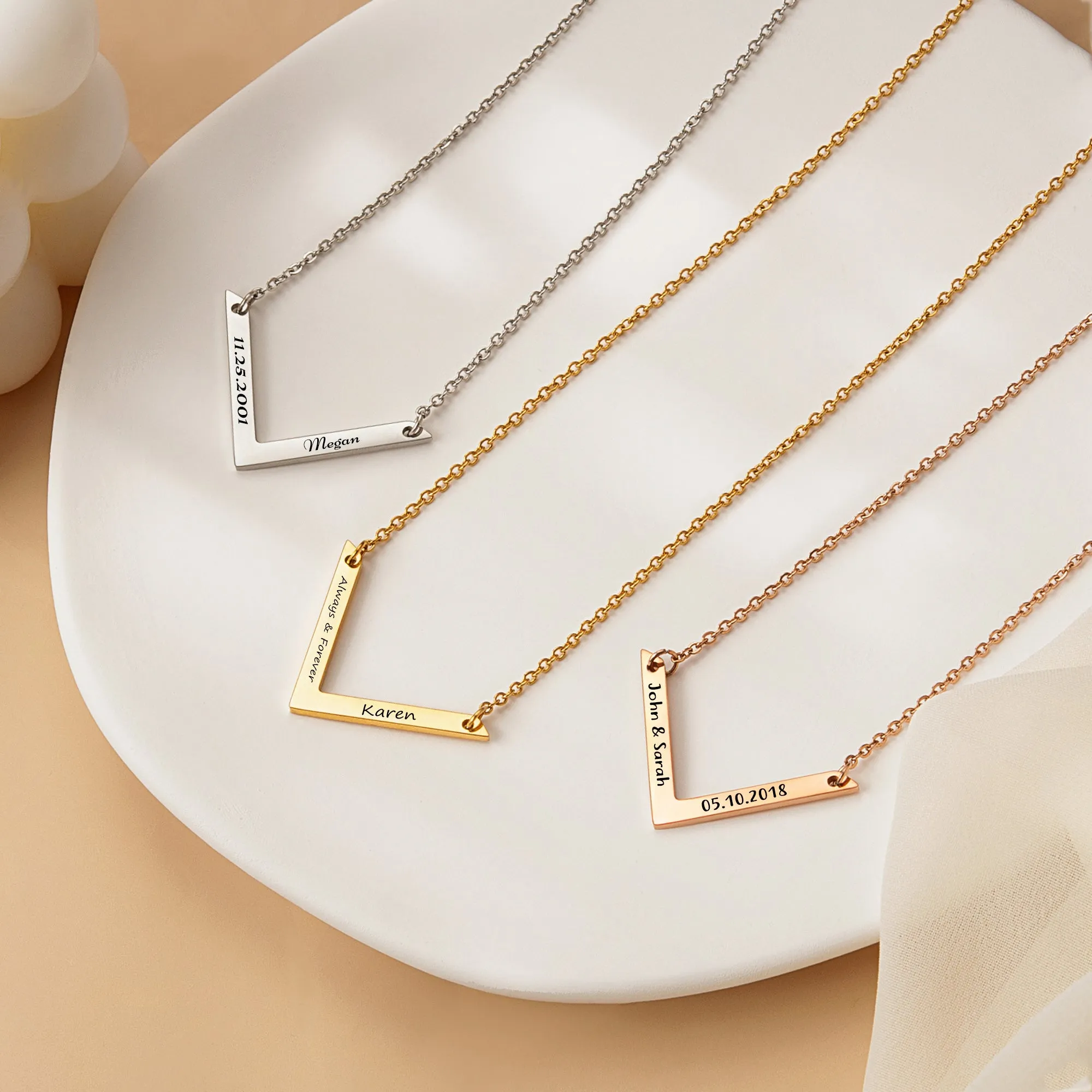 Custom V Bar Necklace sold by Anavia product image thumbnail 5