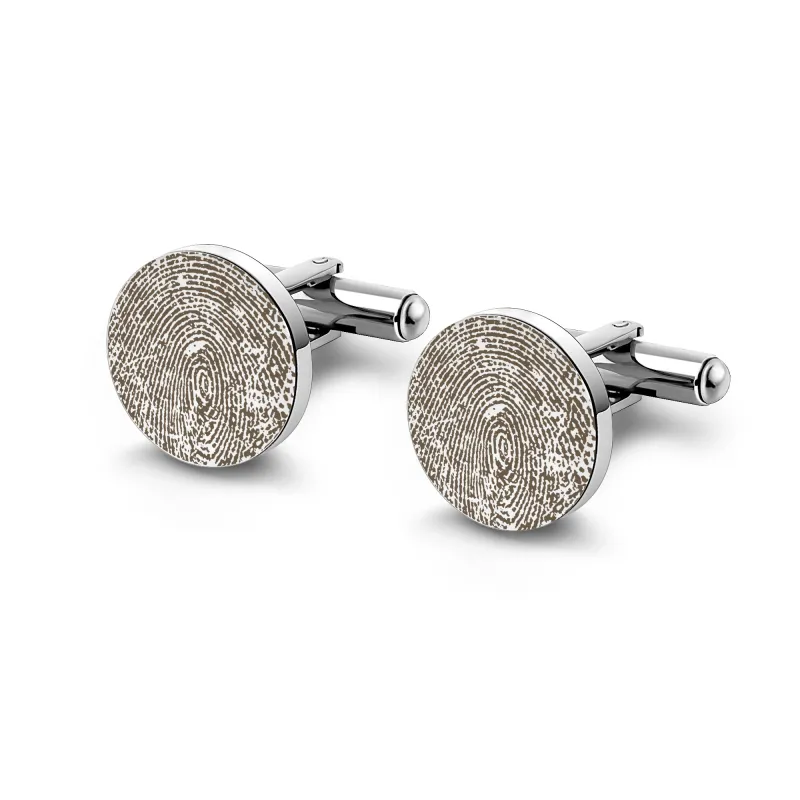 Custom Actual Fingerprint Cufflinks sold by Anavia