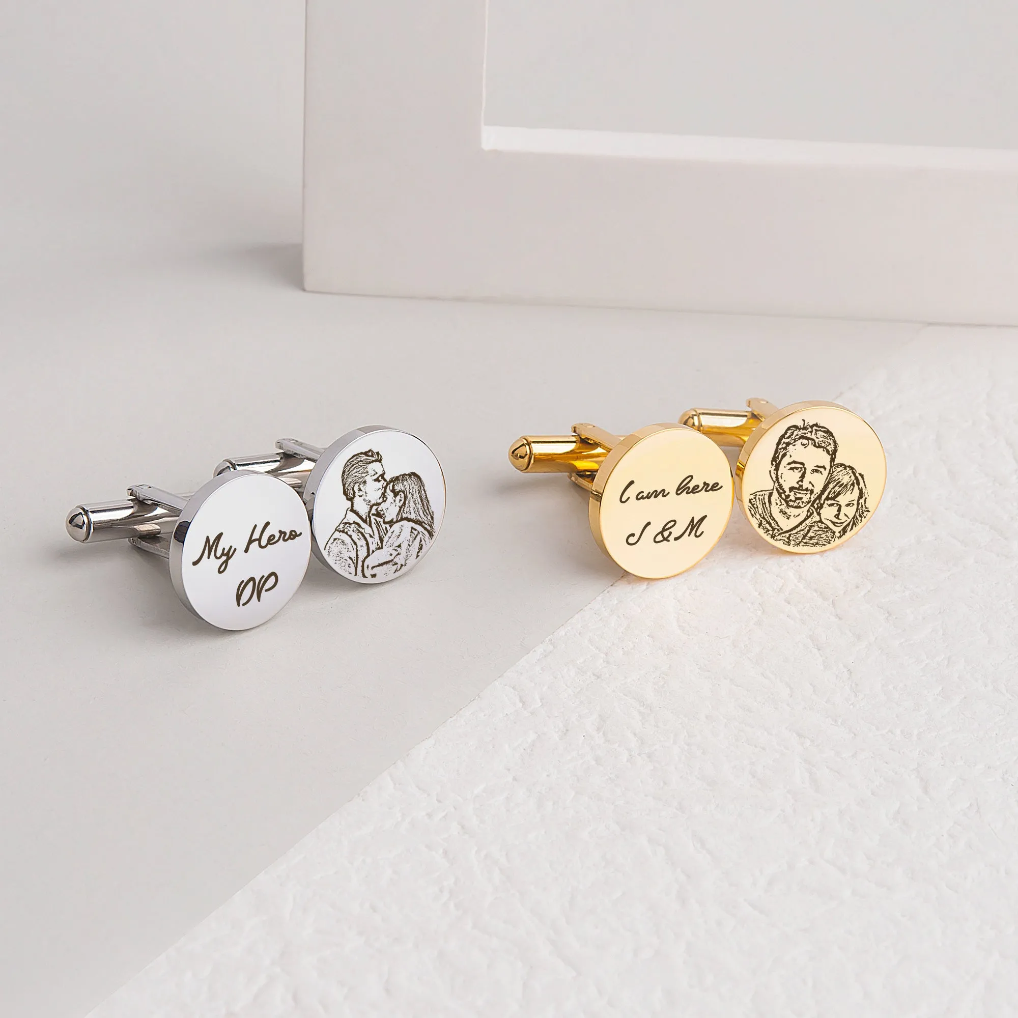 Couple Portrait Photo Cufflinks sold by Anavia product image thumbnail 5