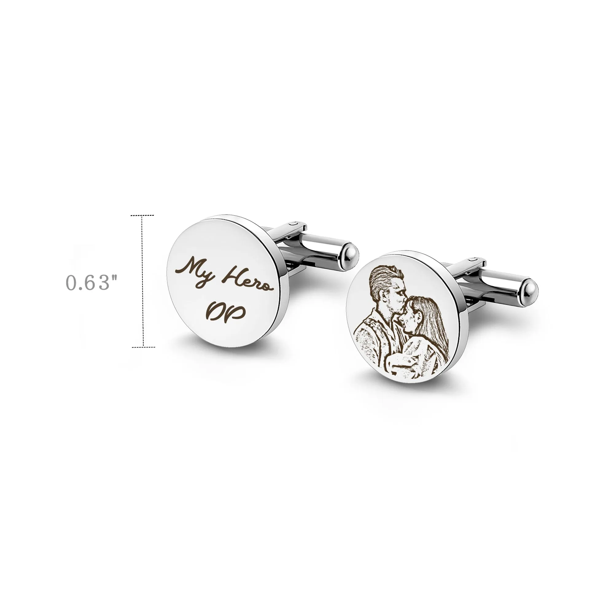 Couple Portrait Photo Cufflinks sold by Anavia product image thumbnail 4