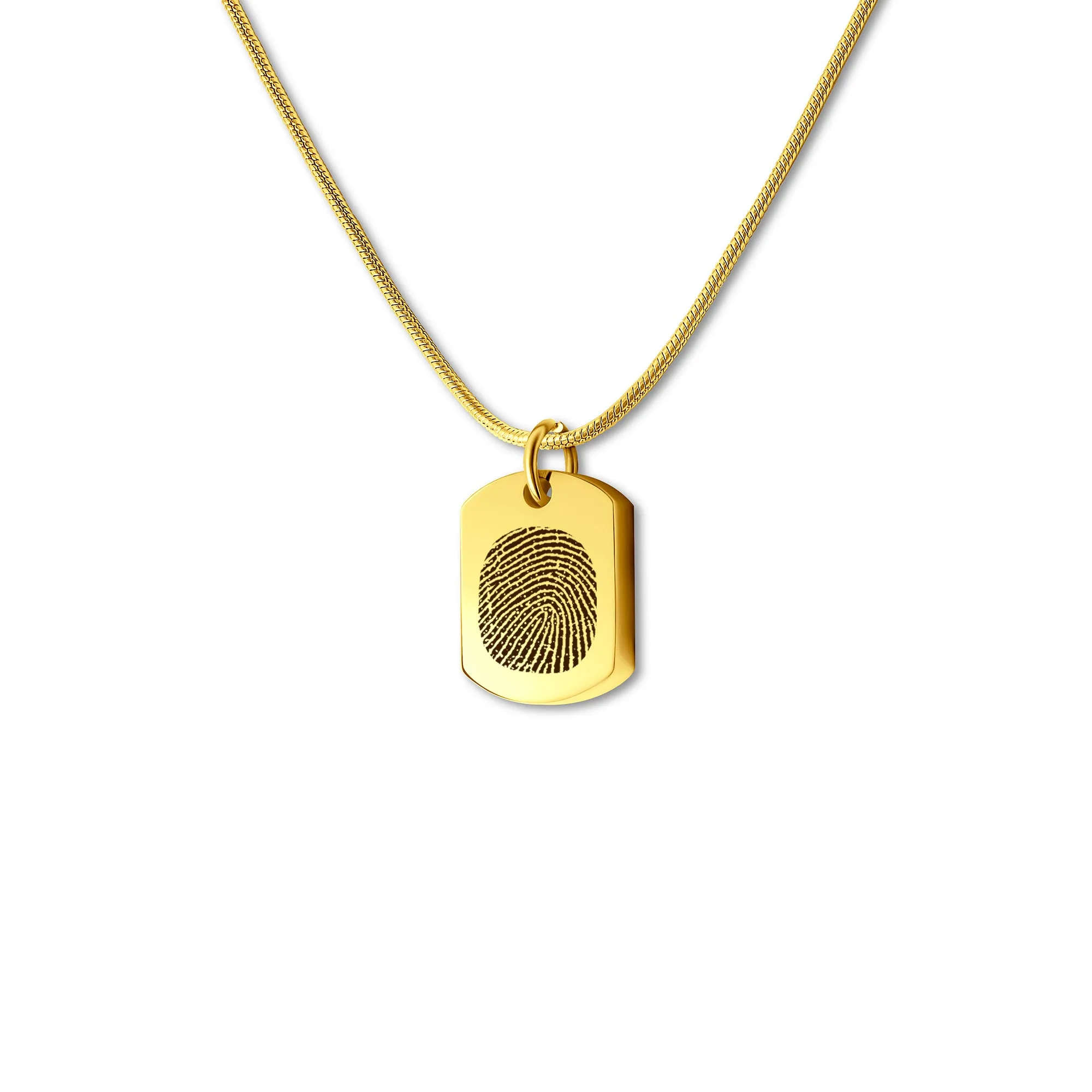 Fingerprint Memorial Dog Tag Necklace sold by Anavia