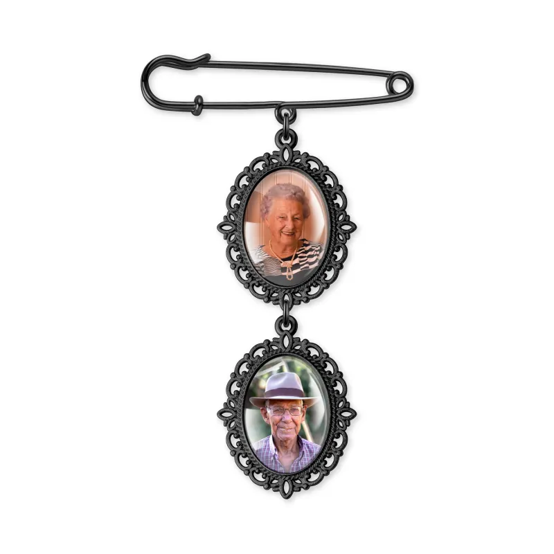 Vertical Oval Vintage Graduation Photo Brooch Pin made by Anavia