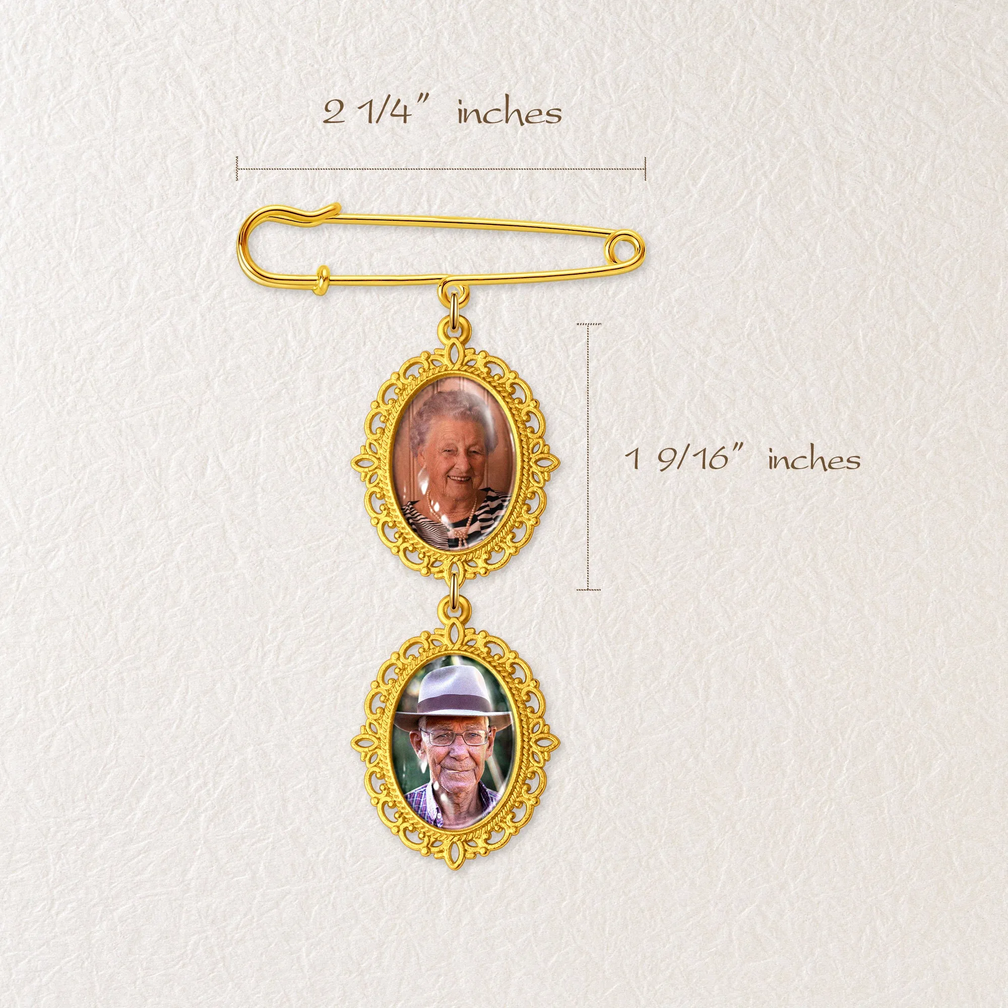 Vertical Oval Vintage Graduation Photo Brooch Pin sold by Anavia product image thumbnail 3