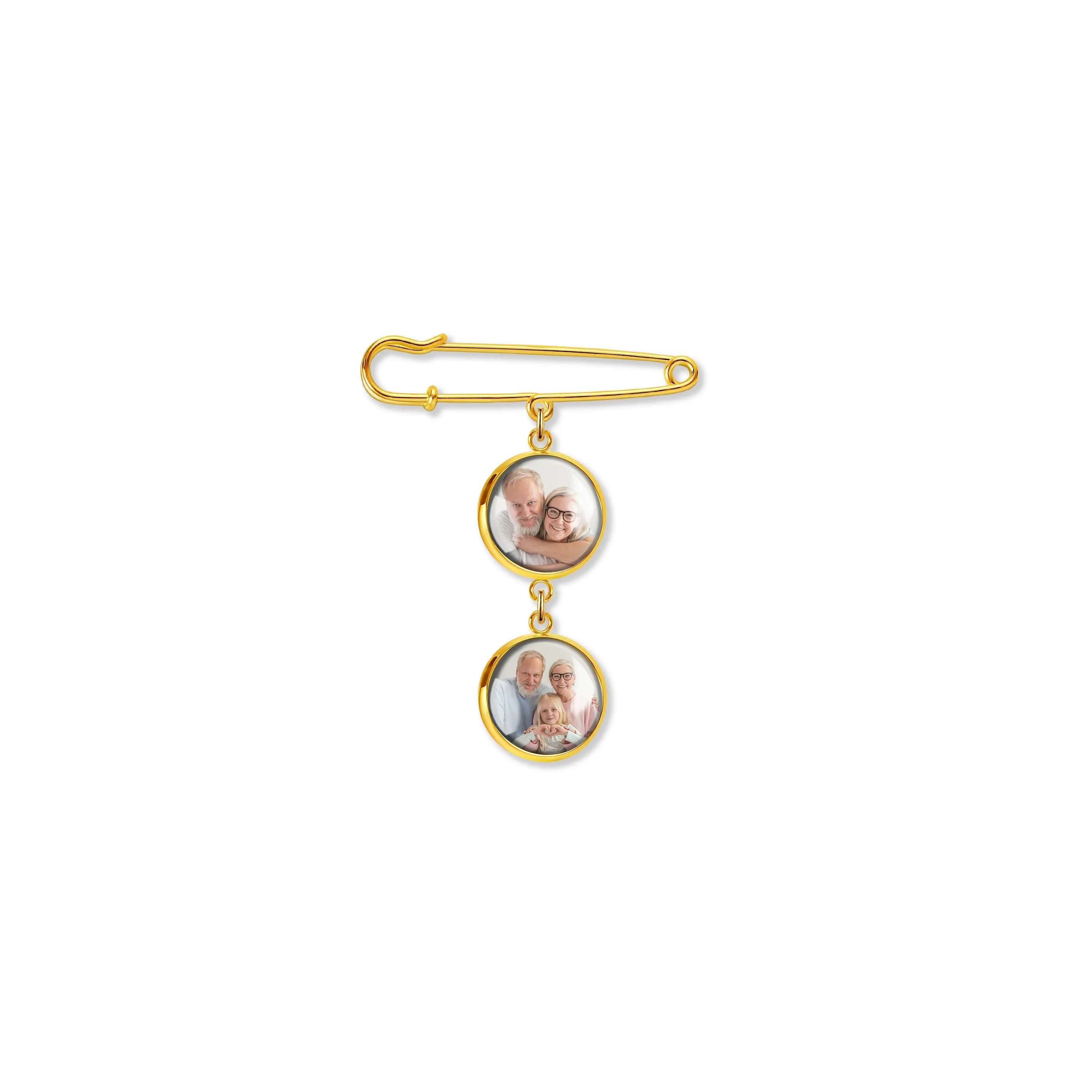 Vertical Round Graduation Photo Brooch Pin sold by Anavia