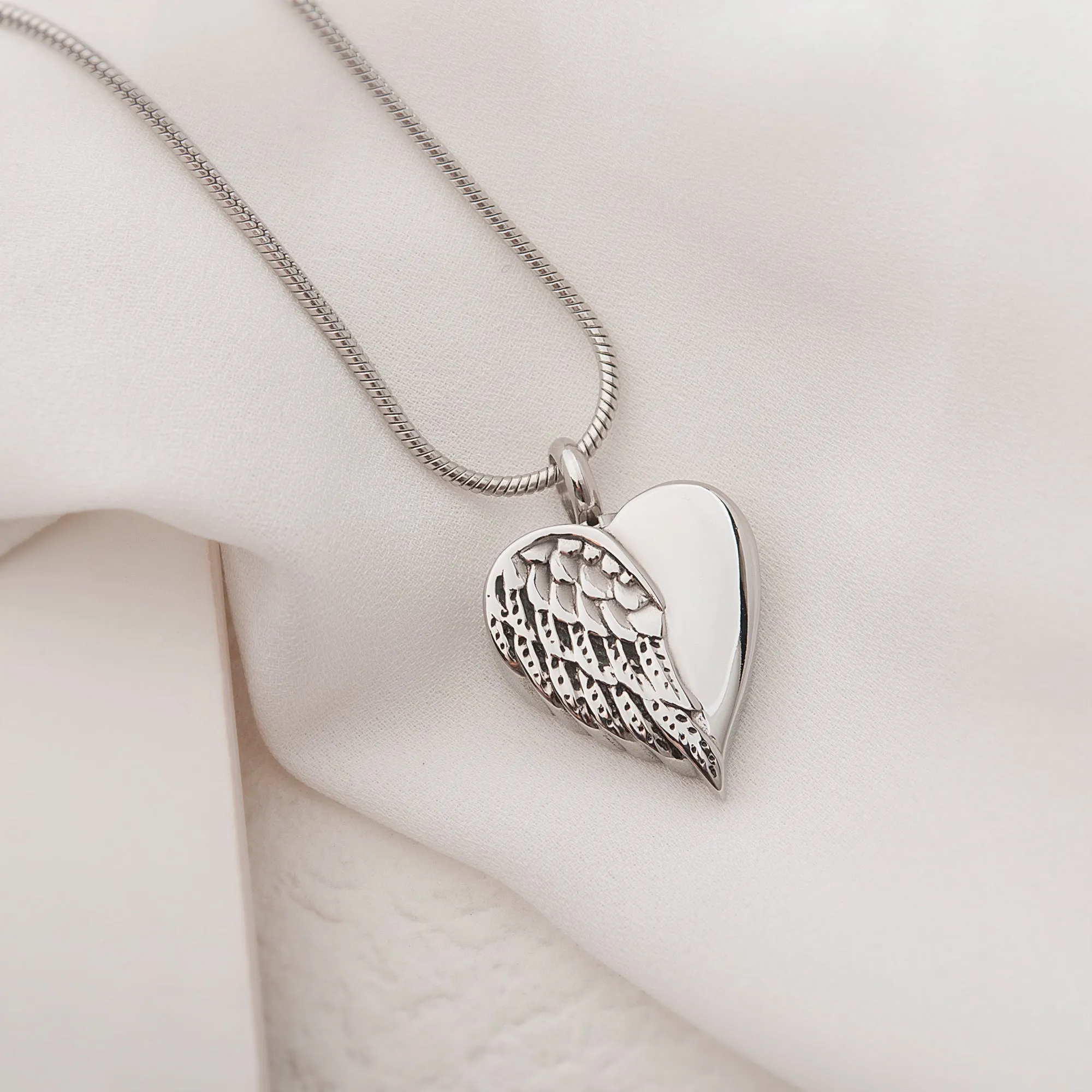 Angel Wing Heart Memorial Necklace sold by Anavia product image thumbnail 5