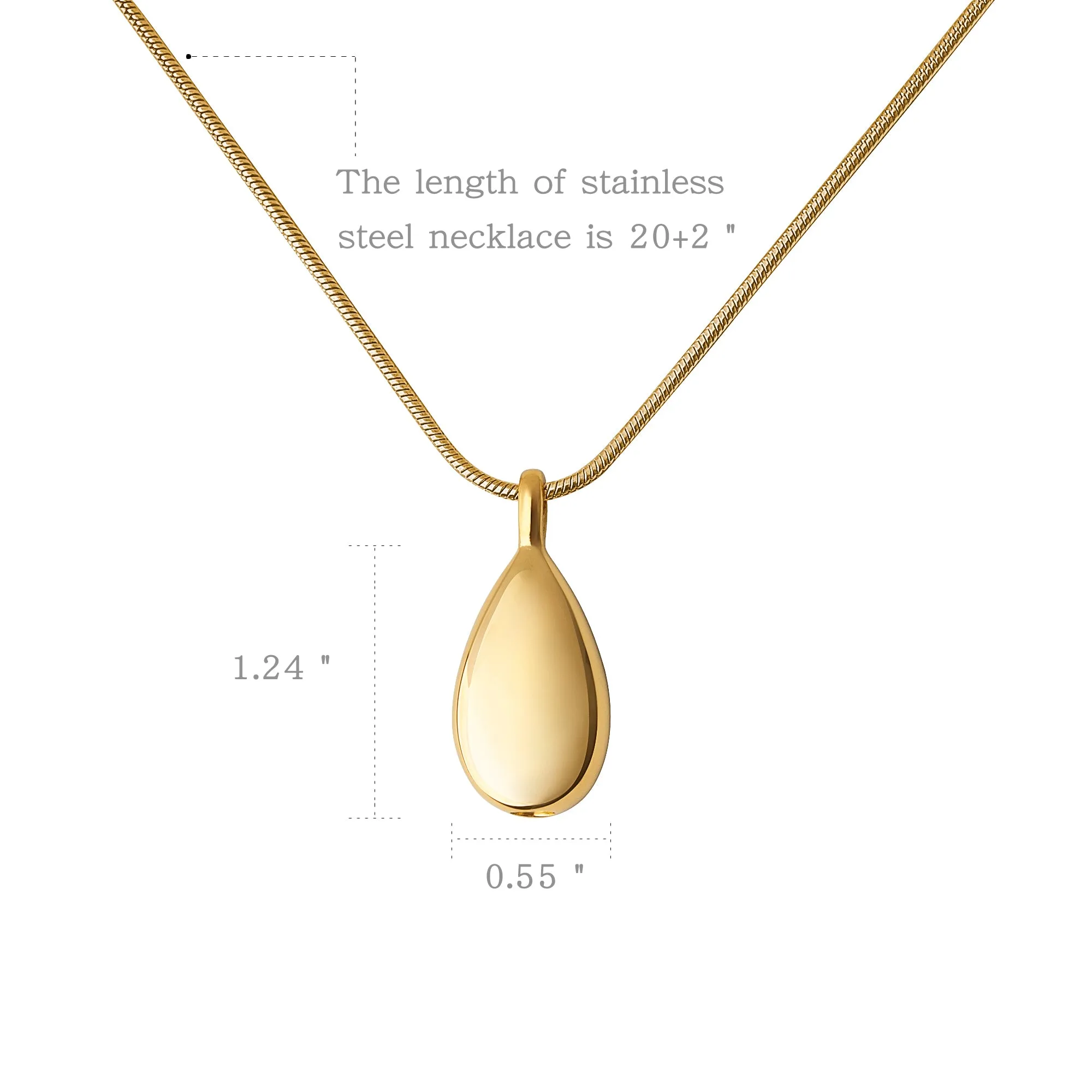 Teardrop Memorial Necklace sold by Anavia product image thumbnail 3