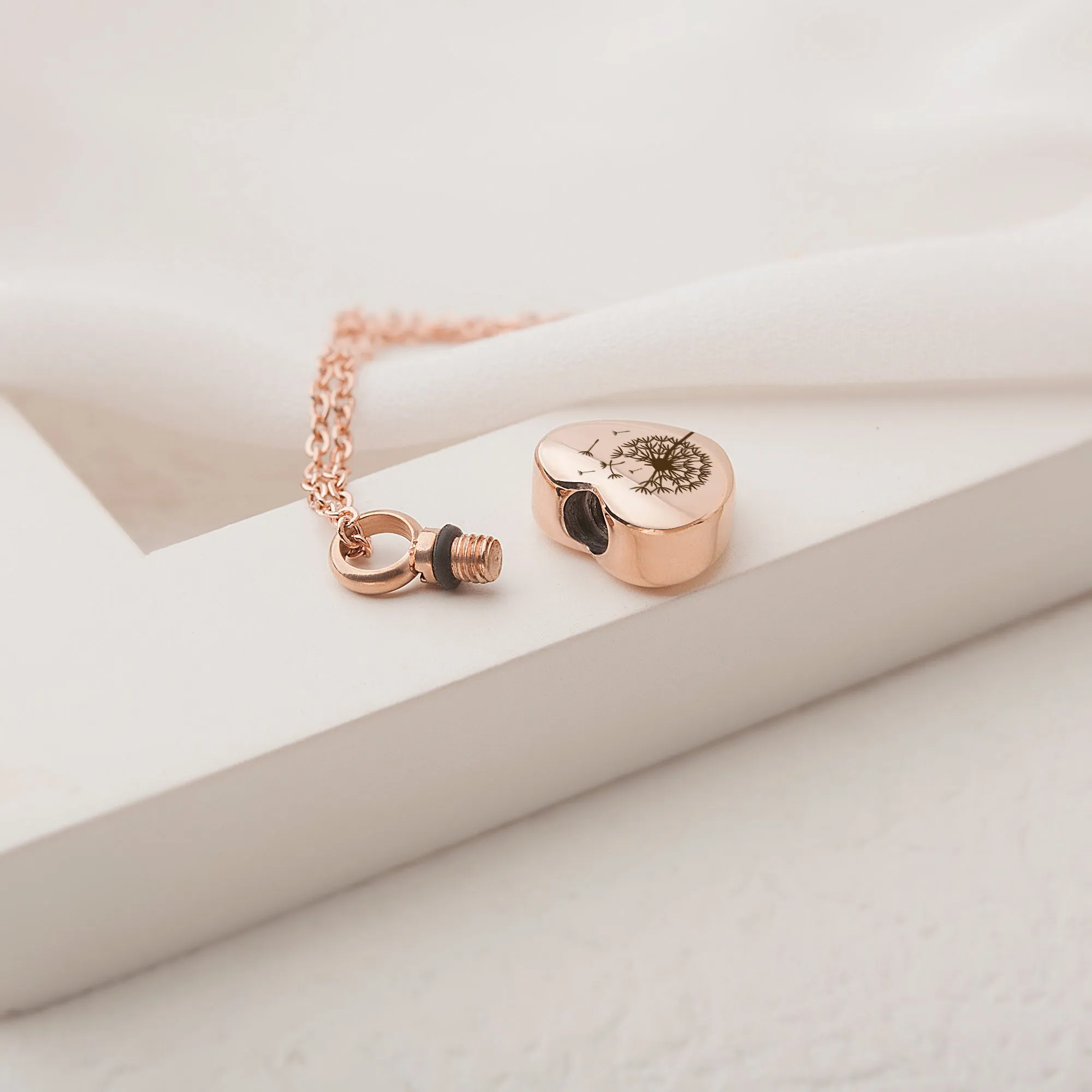 Birth Flower Mini Heart Memorial Necklace sold by Anavia product image thumbnail 4