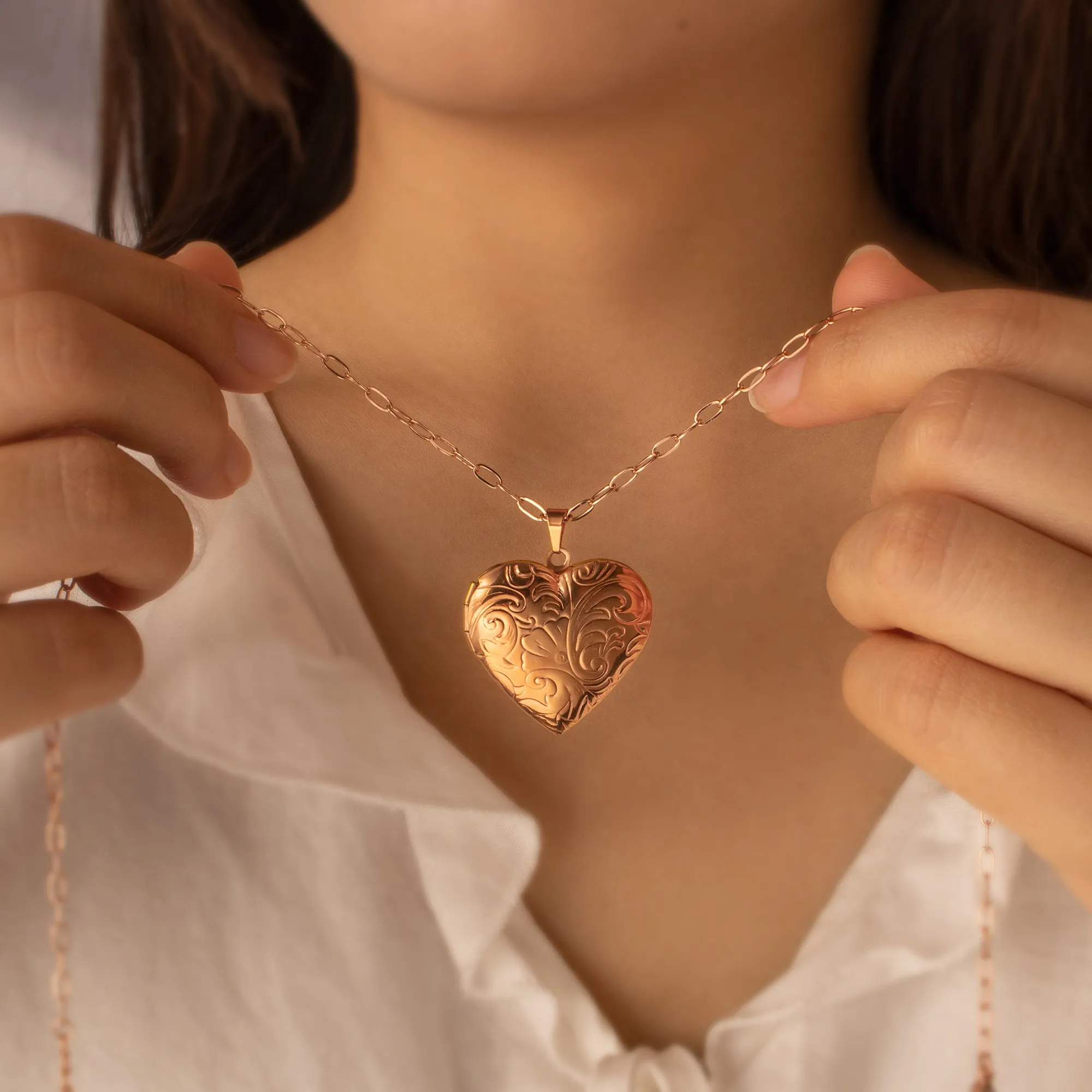 Plant Pattern Heart Photo Locket sold by Anavia product image thumbnail 2