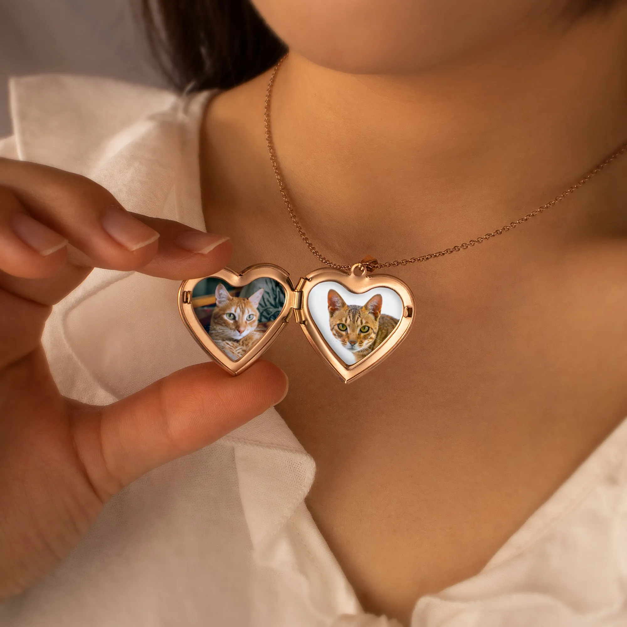 Raise Heart Photo Heart Pet Memorial Locket Necklace sold by Anavia product image thumbnail 2