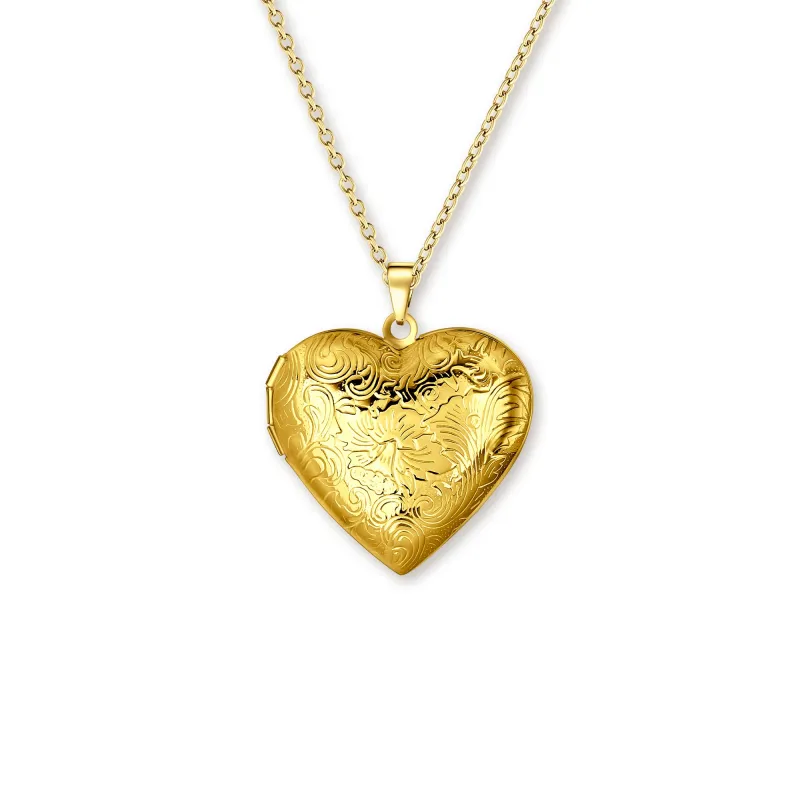 Custom Wave Photo Heart Locket made by Anavia