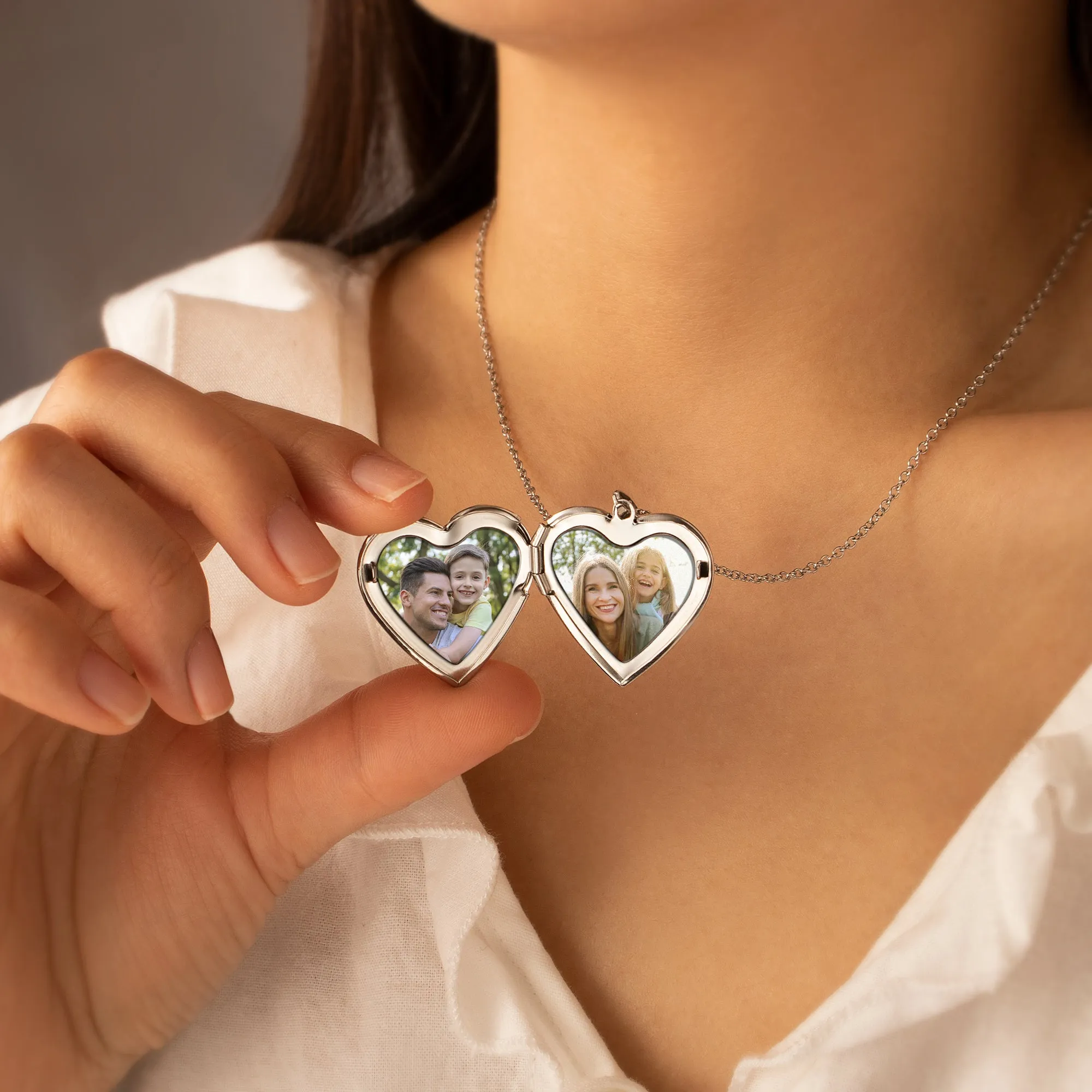 Symmetrical Floral Photo Heart Locket sold by Anavia product image thumbnail 2