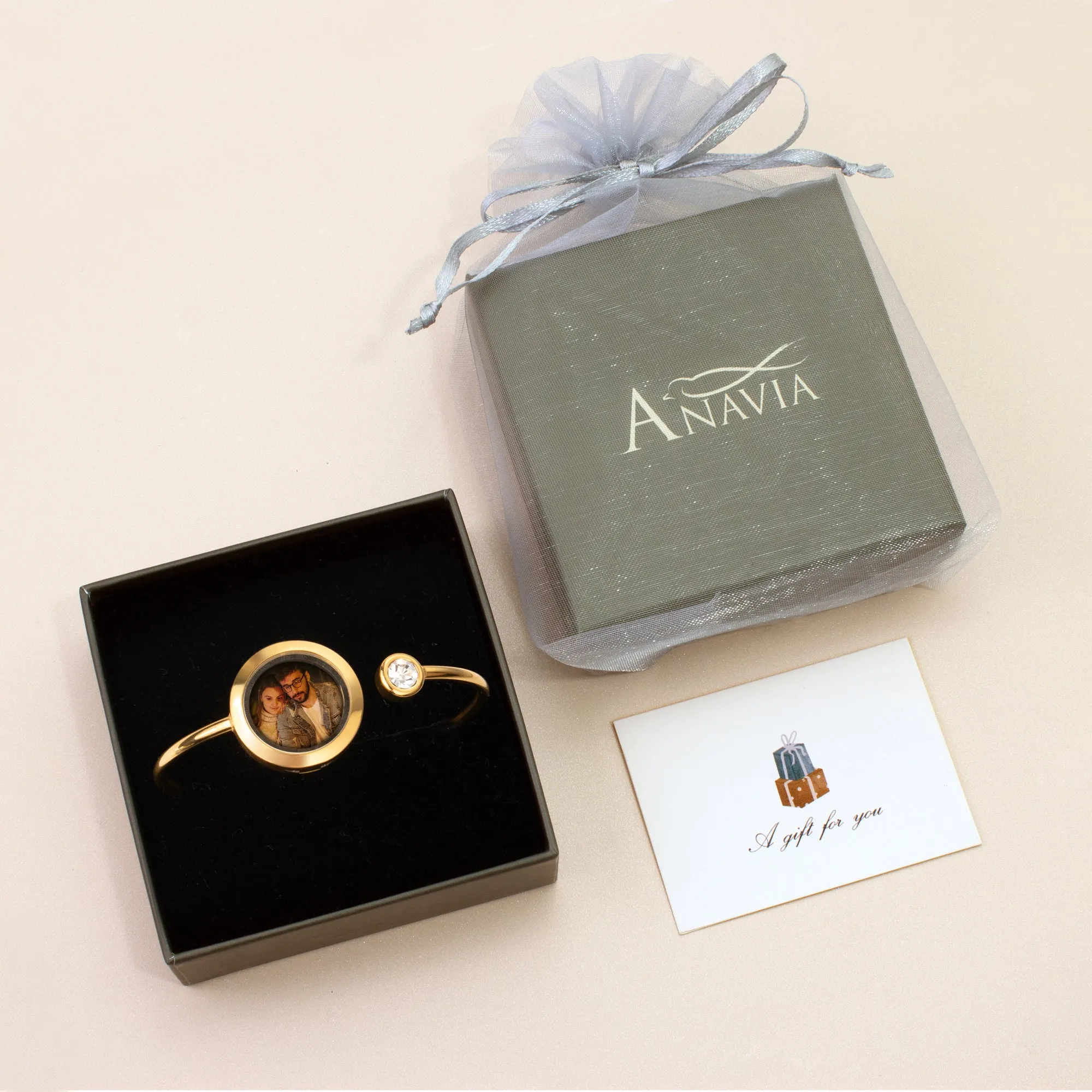 Photo Locket Memorial Cuff Bangle sold by Anavia product image thumbnail 4