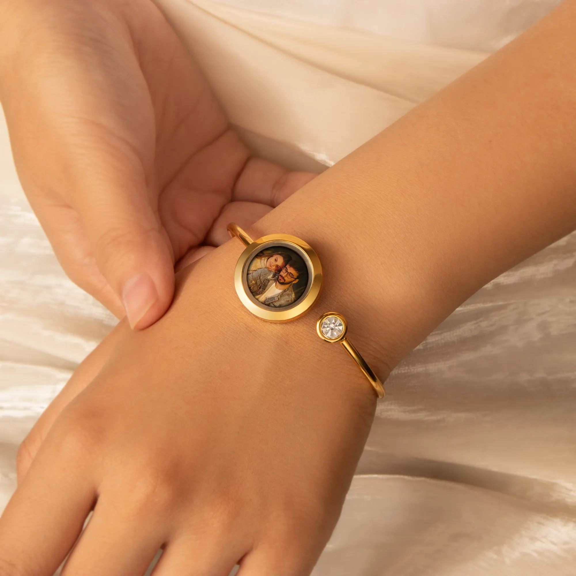 Photo Locket Cuff Bangle sold by Anavia product image thumbnail 2