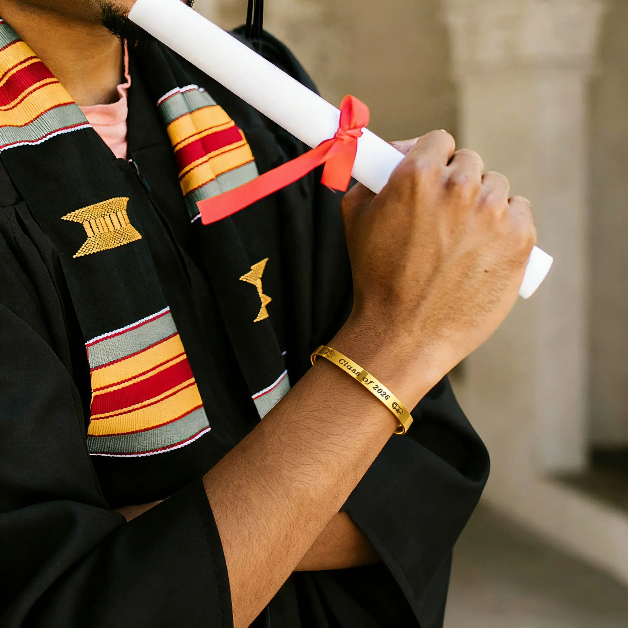 Dainty Graduation Motivational Cuff Bangle sold by Anavia product image thumbnail 2