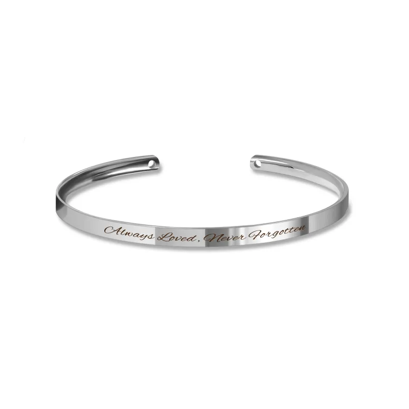 Dainty Memorial Cuff Bangle made by Anavia