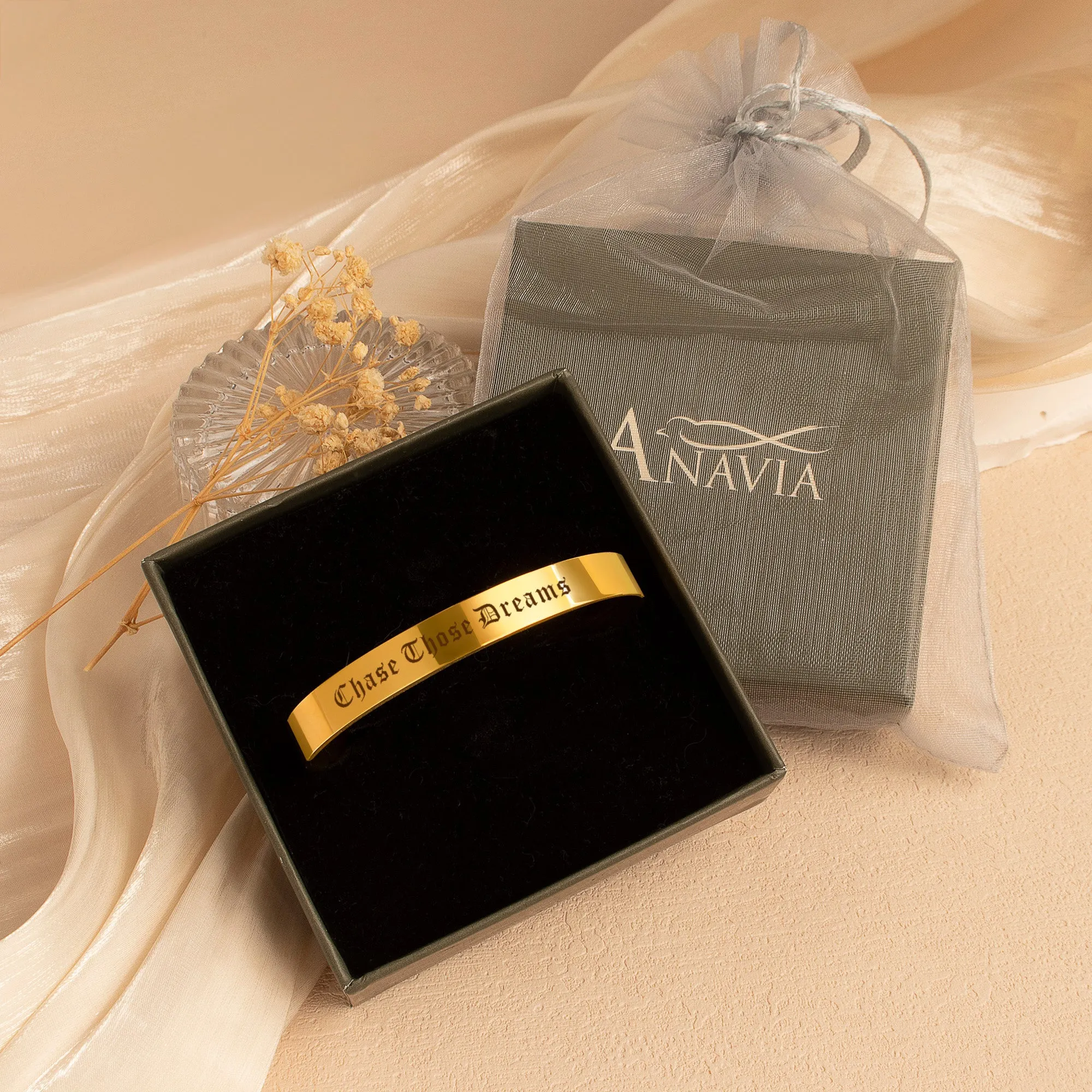 Custom 8mm Cuff Bangle sold by Anavia product image thumbnail 4