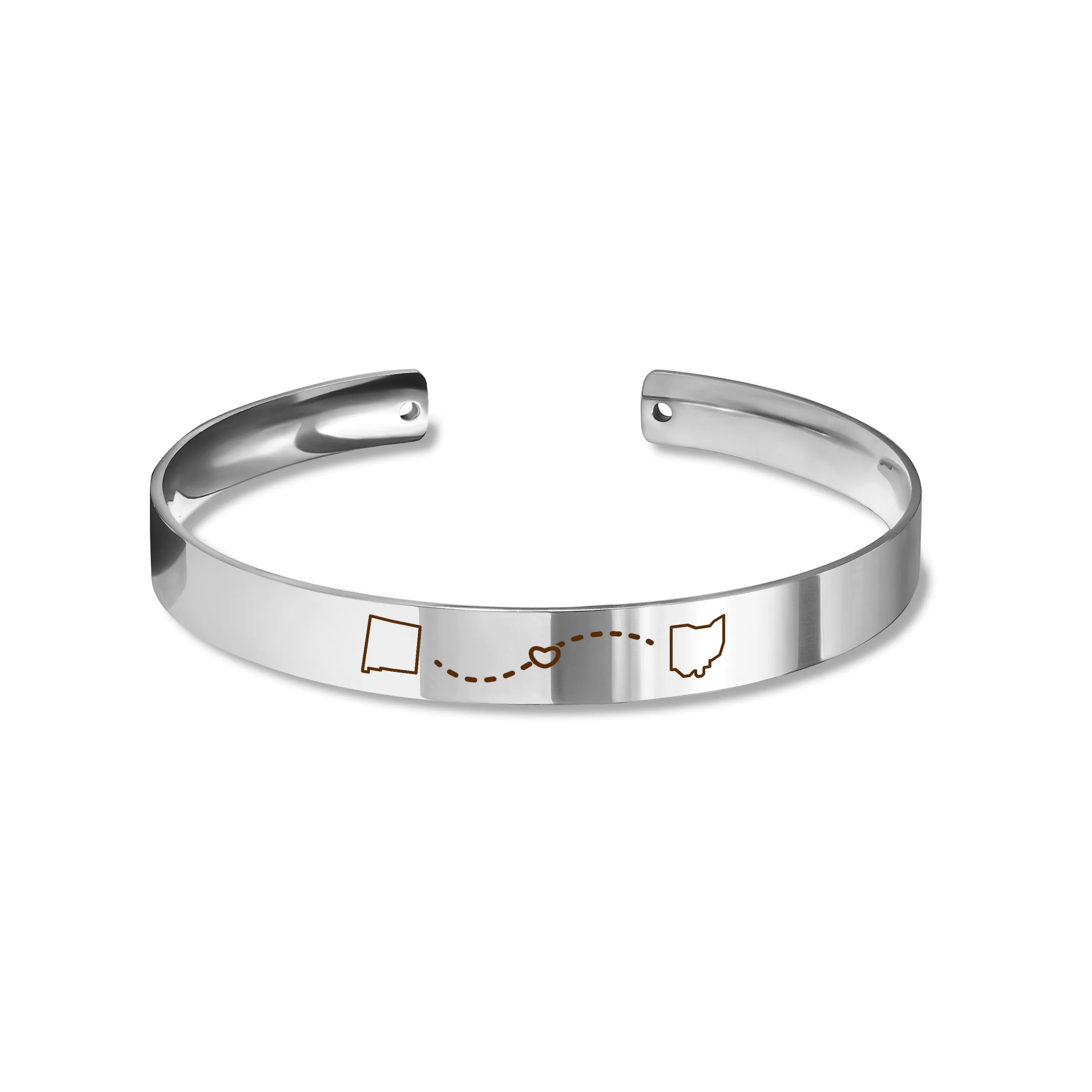 Long Distance 8mm Cuff Bangle sold by Anavia