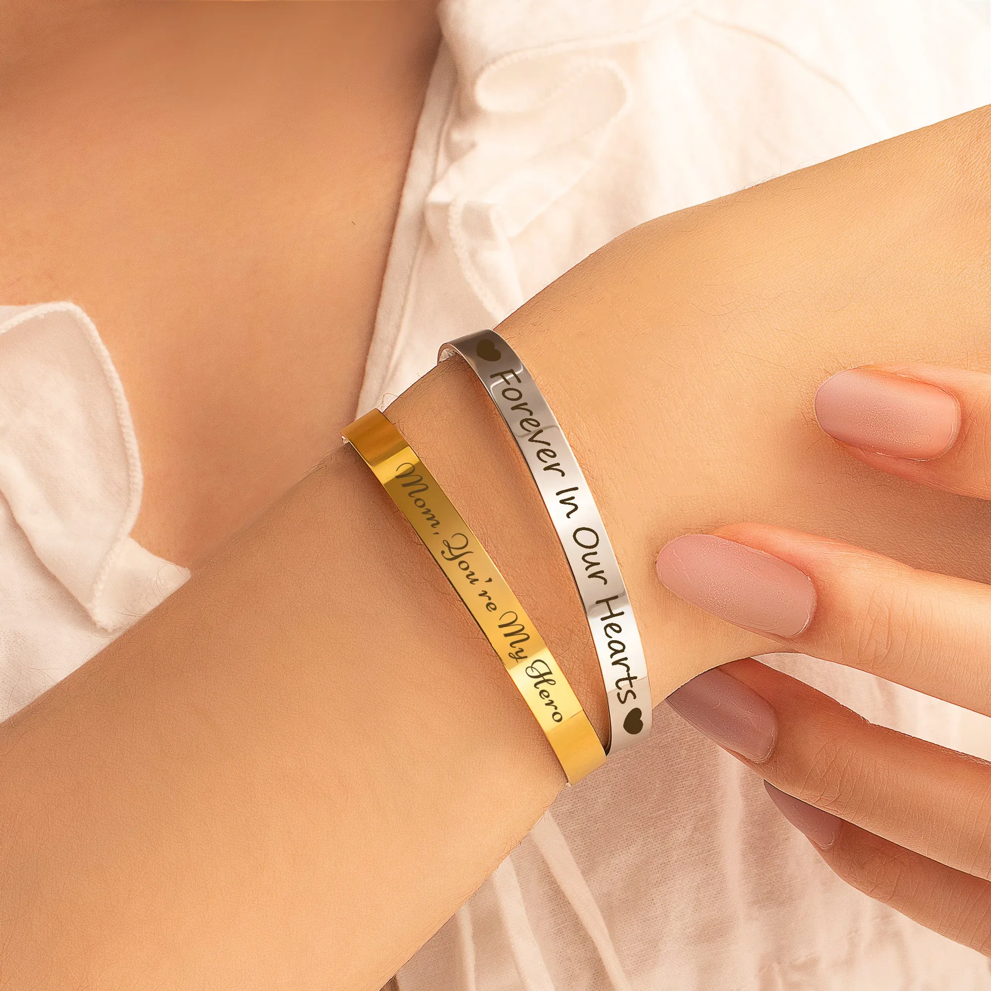 Custom Memorial Cuff Bangle – Remembrance Keepsake sold by Anavia product image thumbnail 2