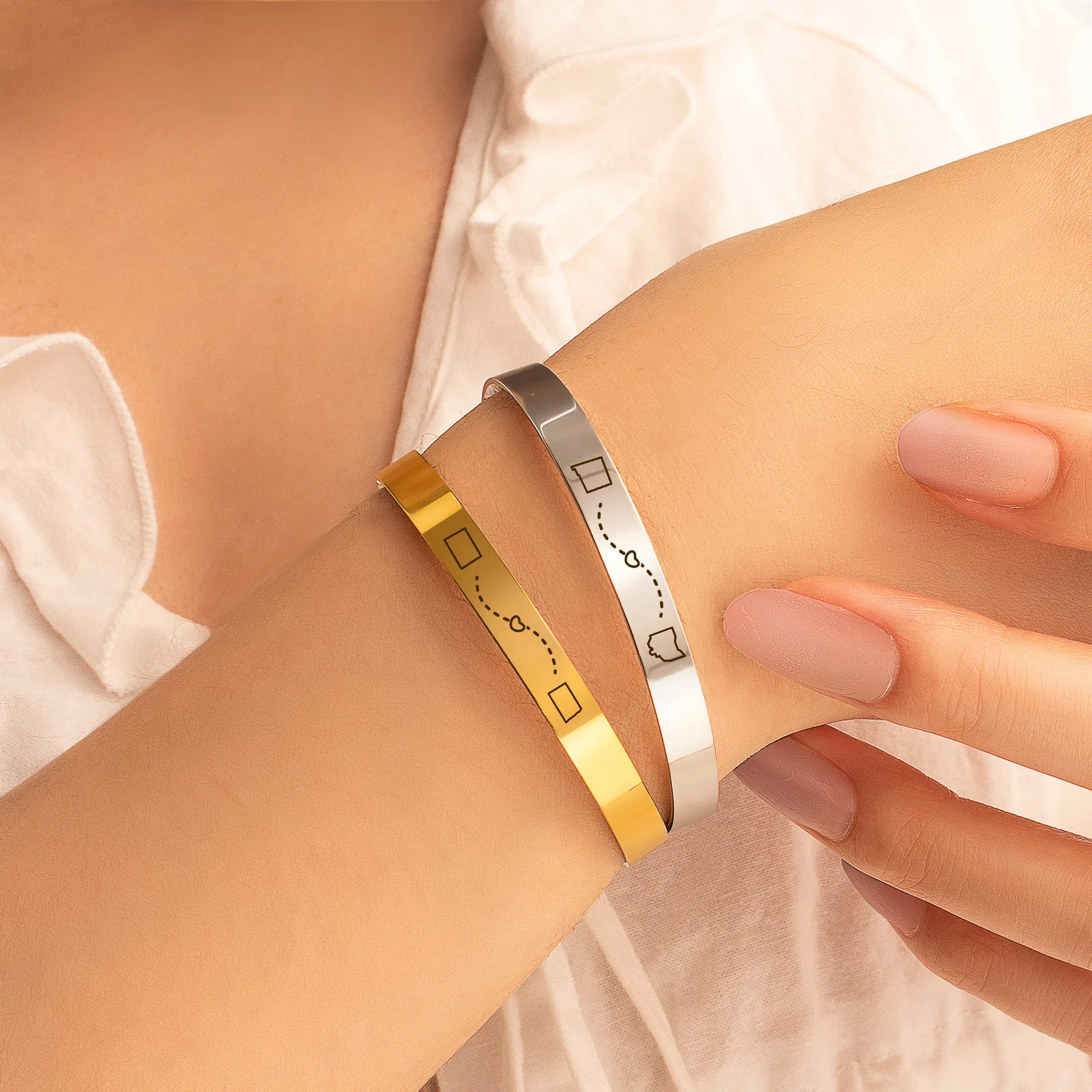 Long Distance Cuff Bangle sold by Anavia product image thumbnail 2