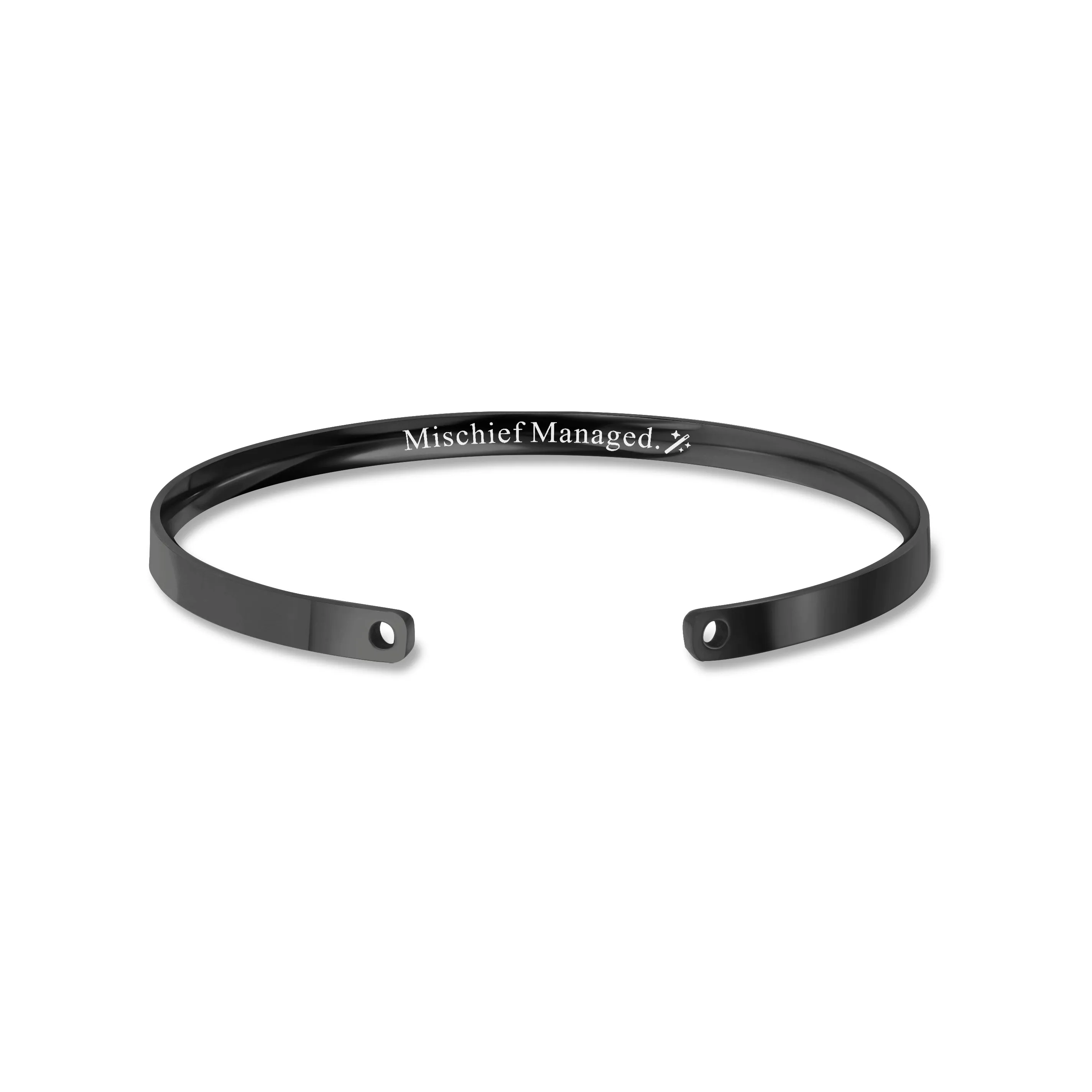 Black Motivational Graduation Cuff Bangle sold by Anavia product image thumbnail 5
