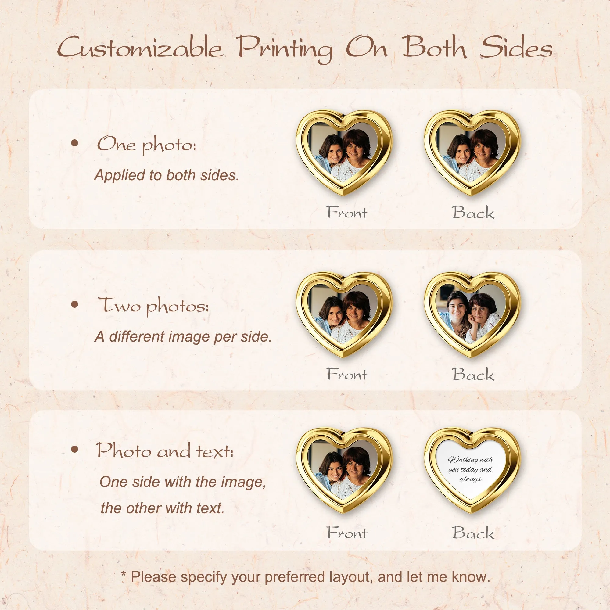 Glass Heart Wedding Photo Locket Brooch Pin sold by Anavia product image thumbnail 4