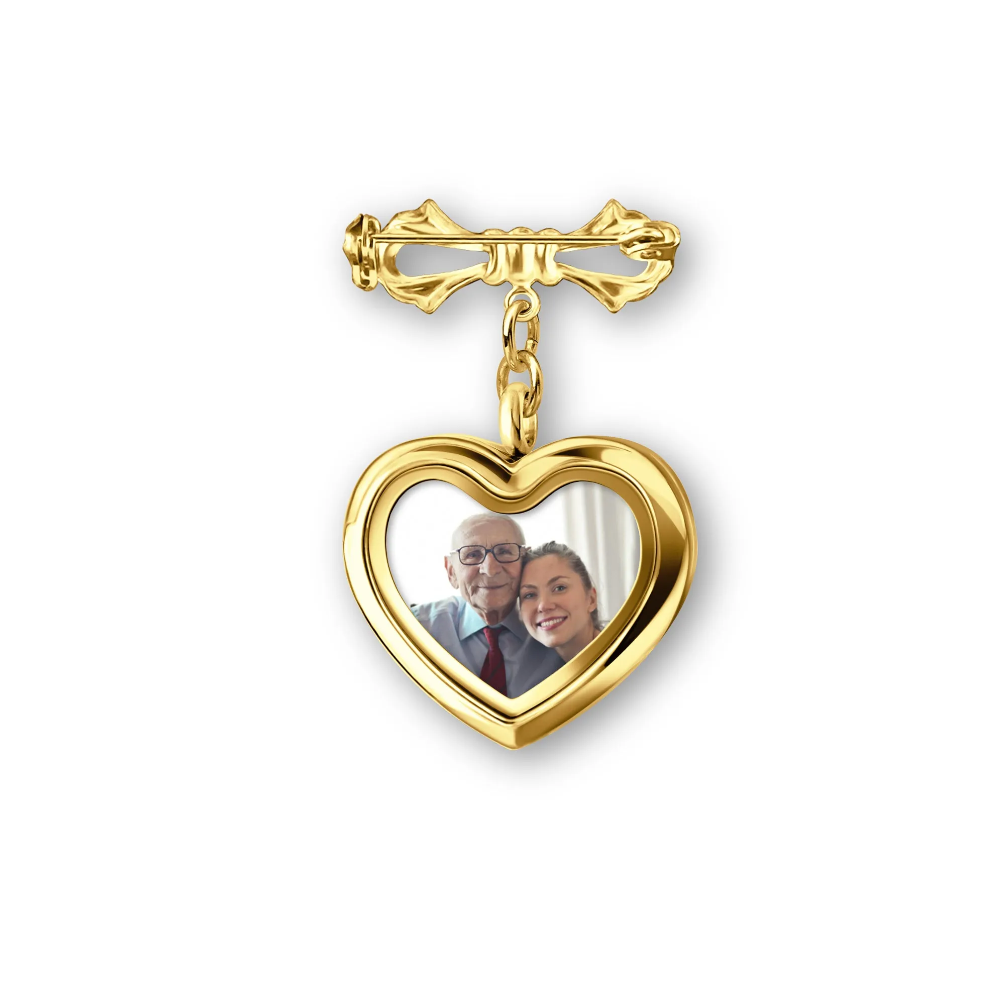 Glass Heart Graduation Photo Locket Brooch Pin sold by Anavia product image thumbnail 5