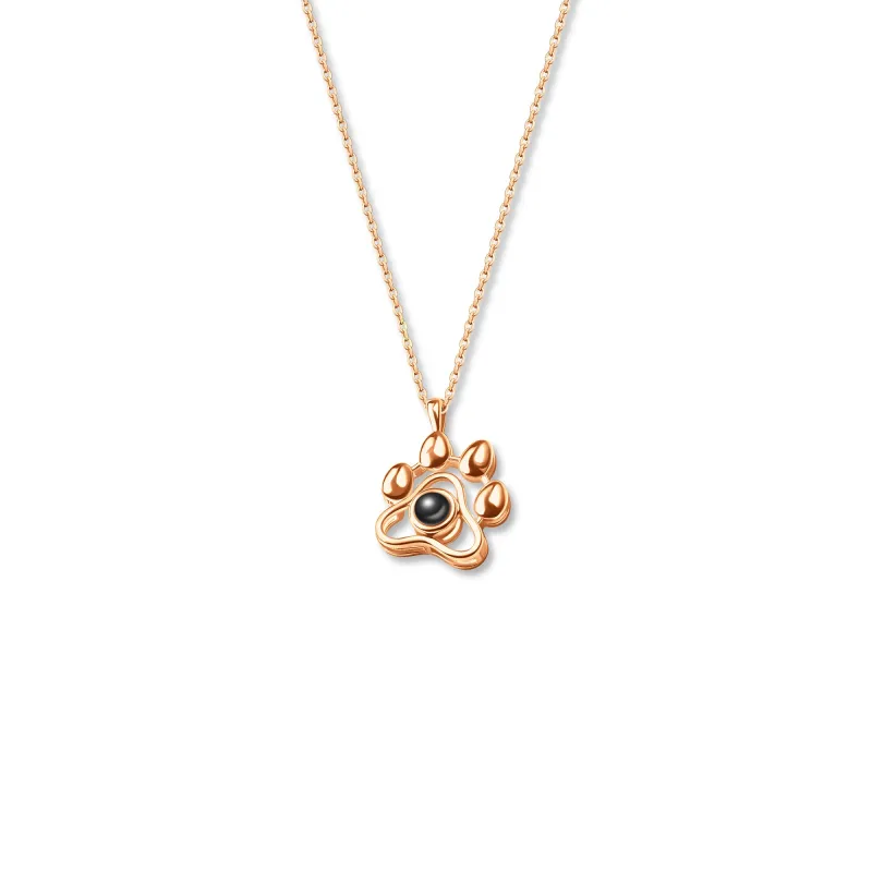 Paw Print Photo Photo Projection Necklace made by Anavia