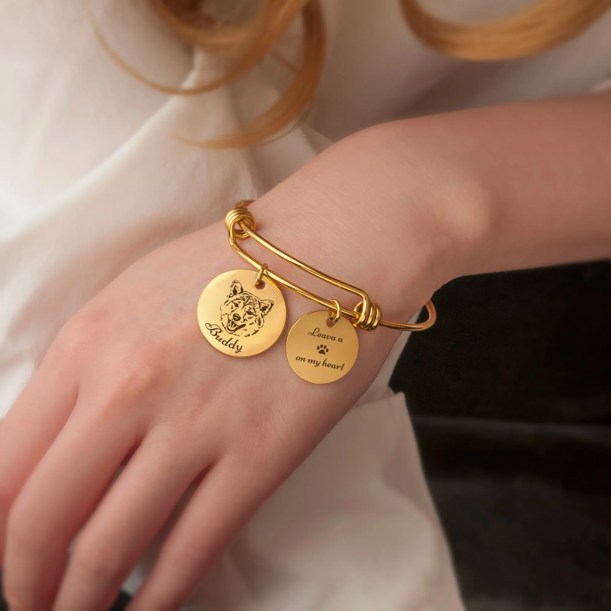 Pet Portrait Charm Adjustable Bangle sold by Anavia product image thumbnail 5