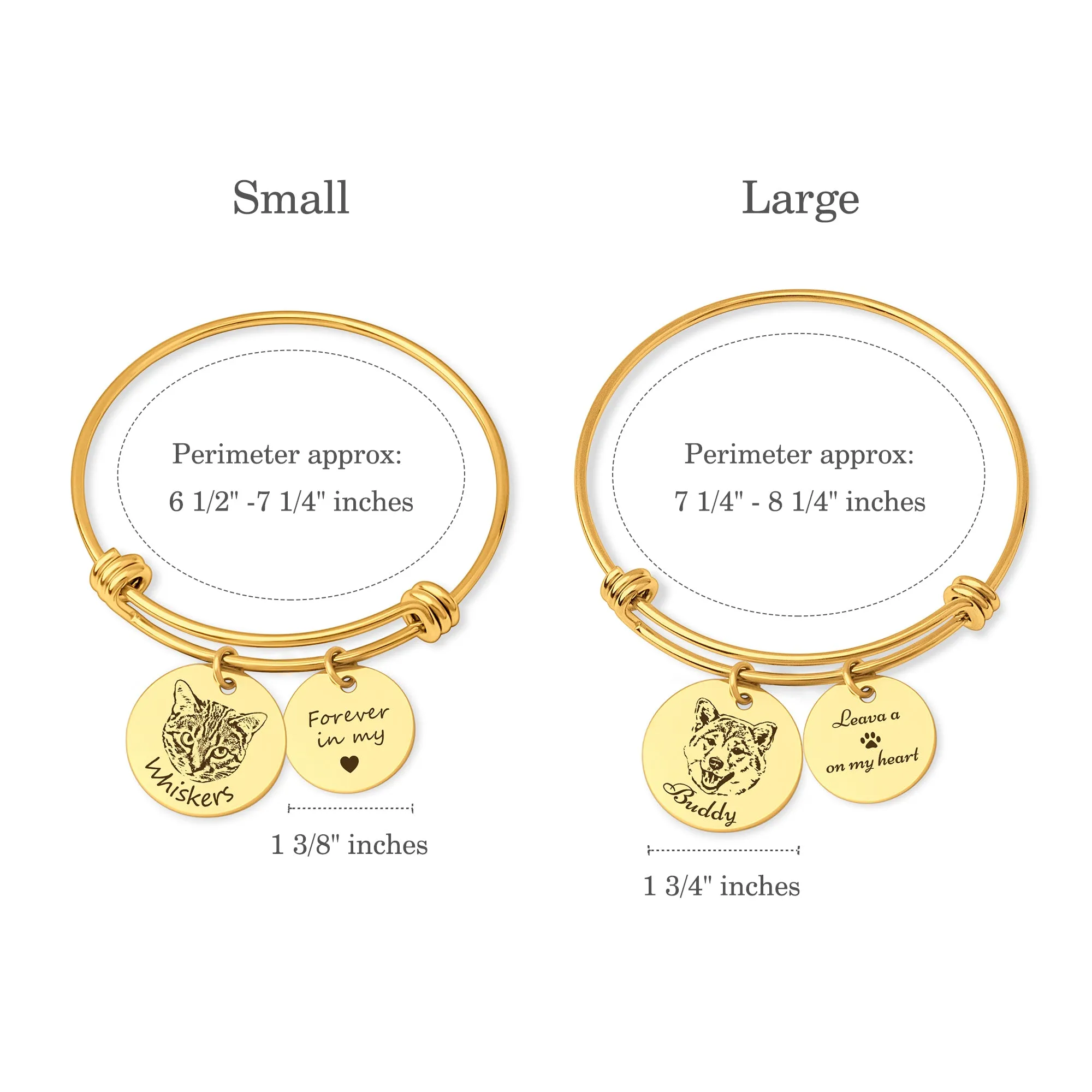 Pet Portrait Charm Adjustable Bangle sold by Anavia product image thumbnail 3